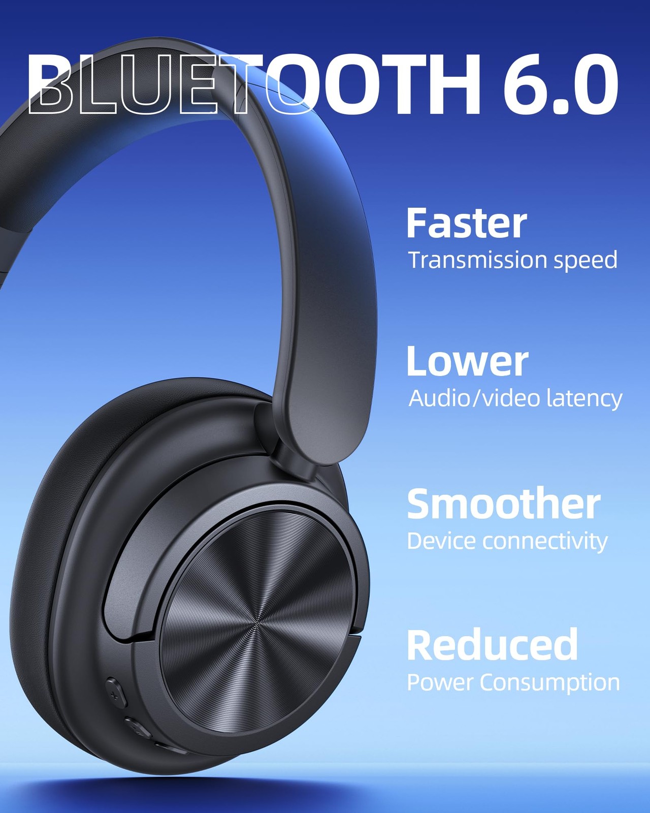 Headphones Hybrid ANC 120H Playtime Bluetooth 6.0 6 ENC Over Ear Black