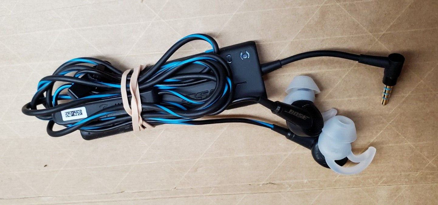 Bose QuietComfort 20 InEar Noise Cancelling Headphones -FOR PARTS & NOT WORKING