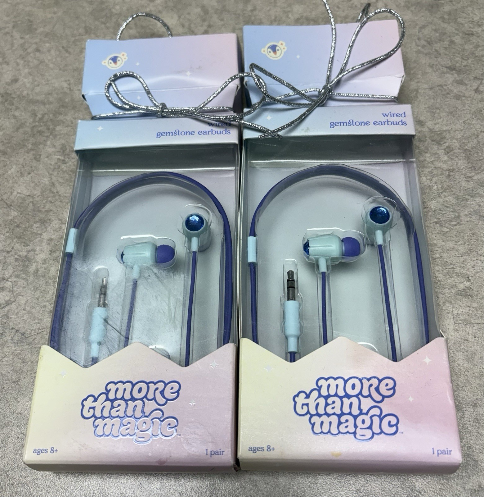 Wired Gemstone Earbuds More Than Magic Teal Purple New Girl’s Women’s Lot Of 2