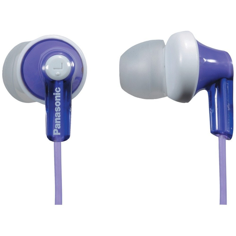 Panasonic Purple In Ear Headphones Wired Ergonomic Fit with Balanced Audio