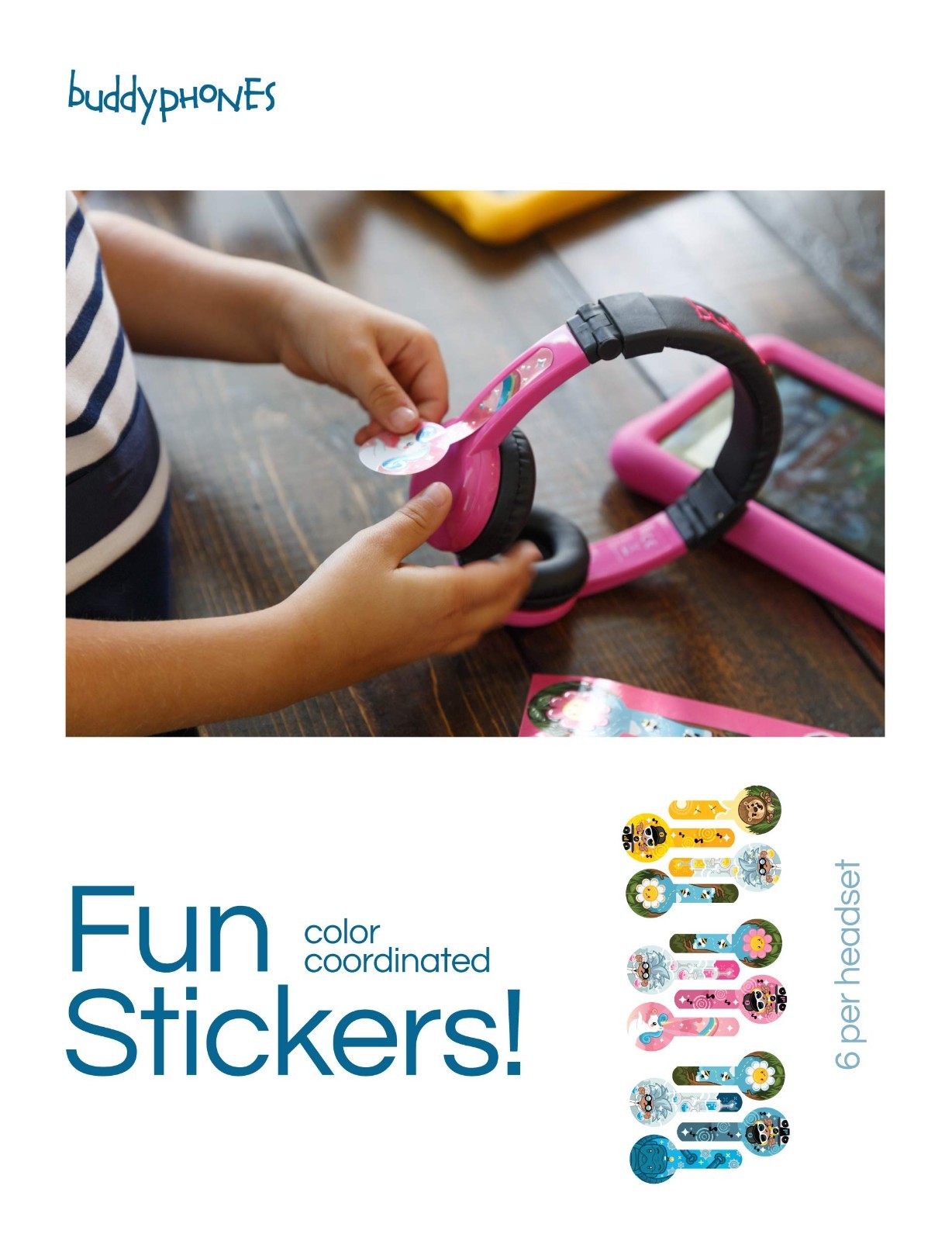 BuddyPhones Discover, Volume-Limiting Kids Headphones, Comfortable and Durable