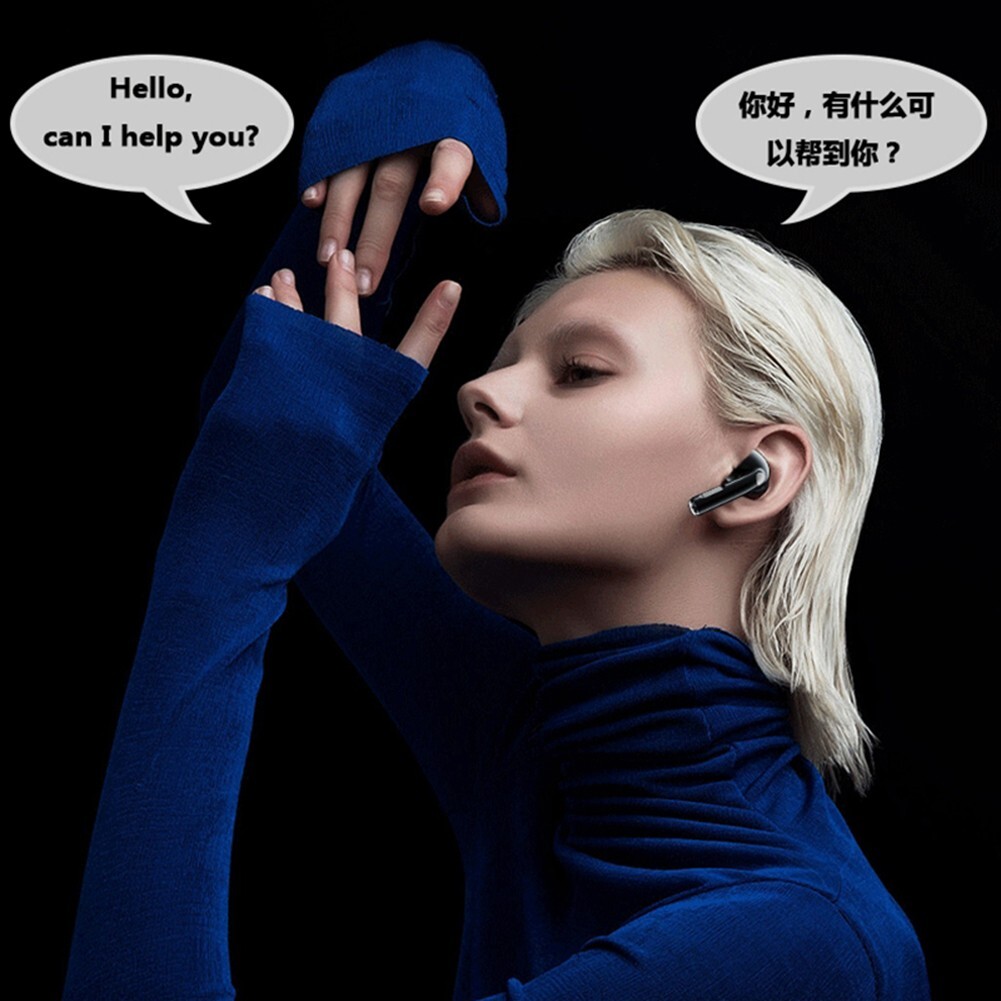 1 Pcs ABS Accurate 144 Languages Translation Wireless 5.0 Earbuds With Charging