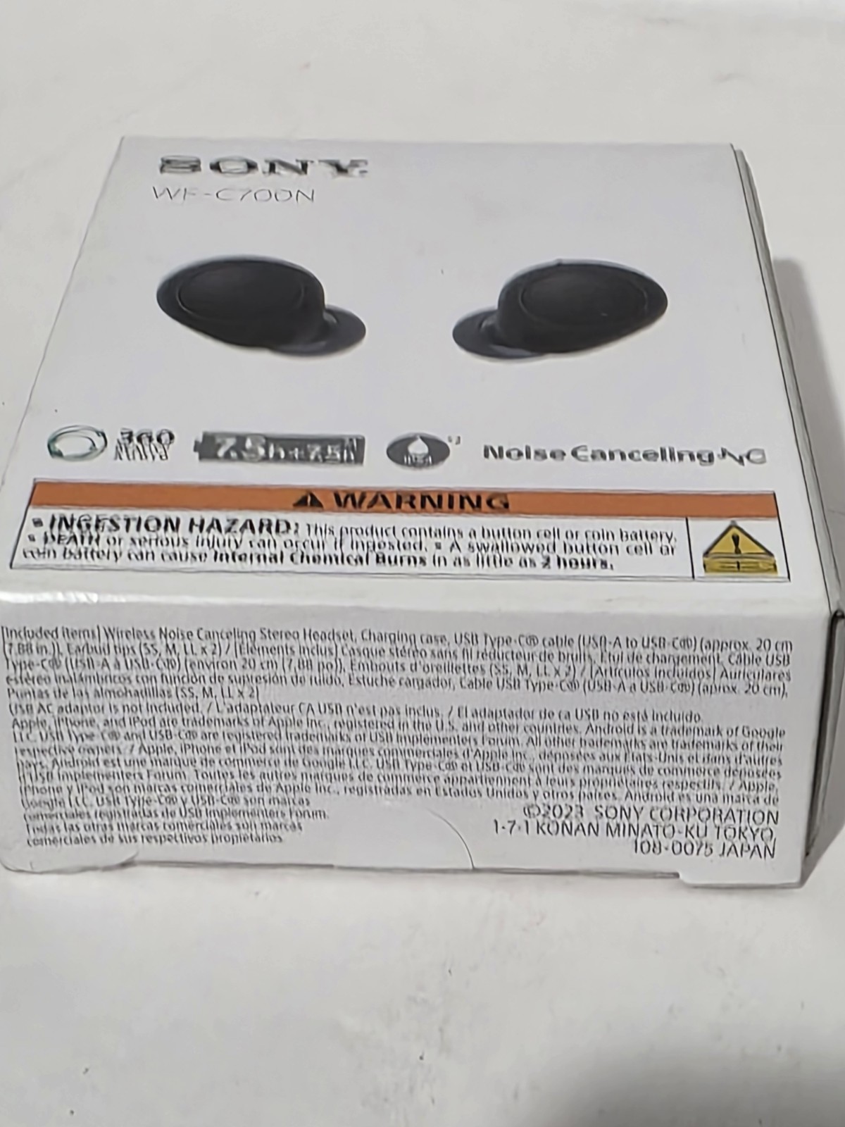Sony WF-C700N Bluetooth Wireless In-Ear Headphones – Black – SEALED