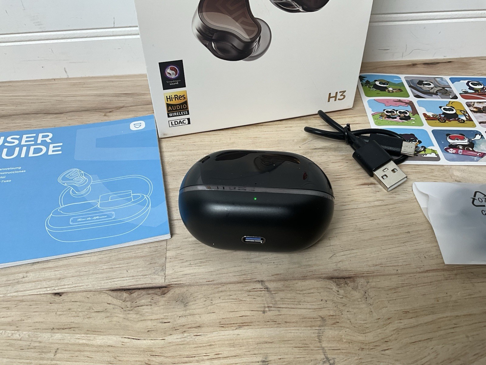 SOUND PEATS H3 HI-RES Wireless Earbuds TITANIUM BLACK