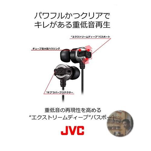 JVC Kenwood HA-FX11XM-BR XX Series In-Ear Headphones Black/Red w/ Remote
