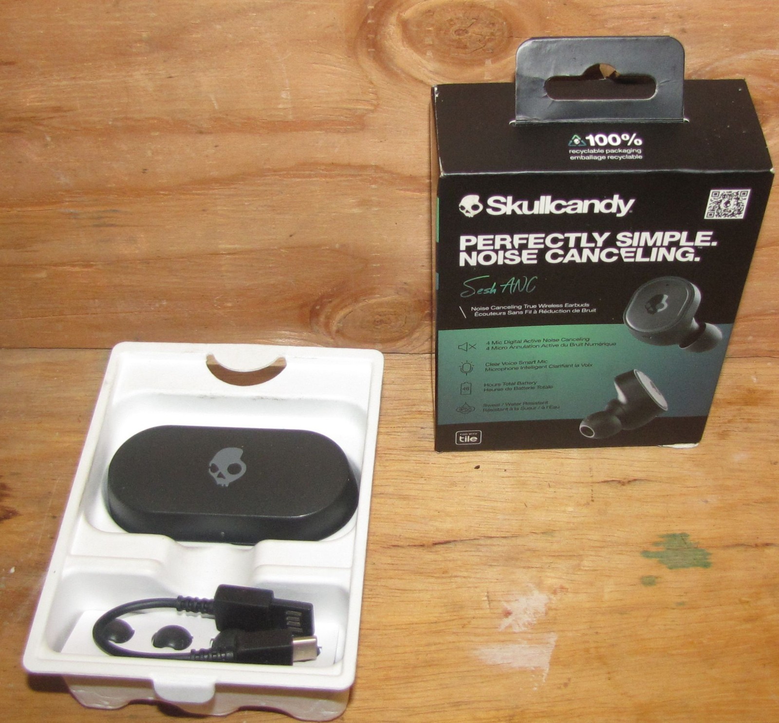 Skullcandy Sesh ANC True Wireless Earbuds Black S2TEW Noise Cancelling BT 5.2
