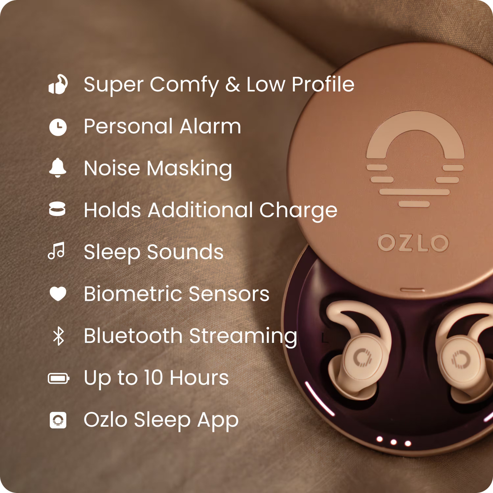 OZLO Sleepbuds Comfortable Side Sleeper Headphones NEW!