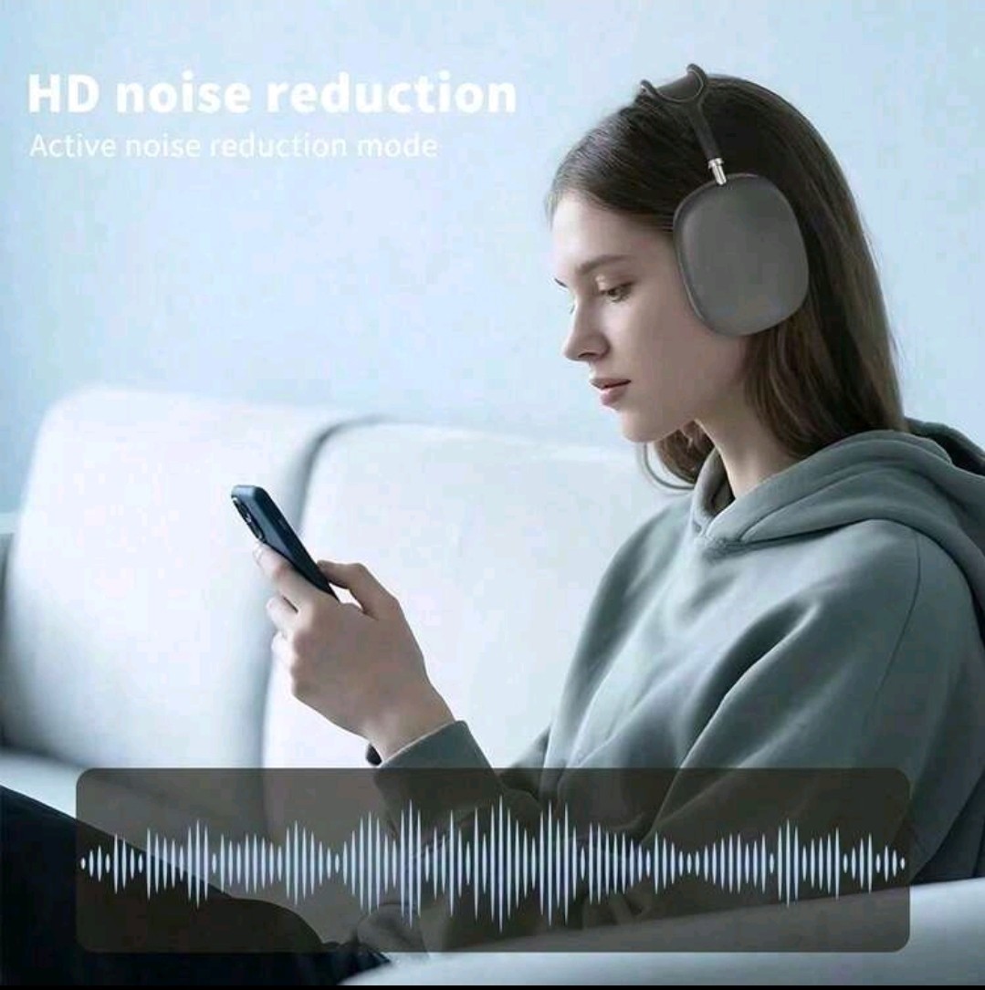 P9 Pro max Wireless Bluetooth Over-Ear Headphones w/ Mic Black 3.5mm