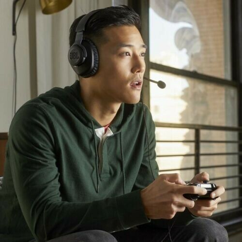 JBL Quantum 100 Wired Over-Ear Gaming Headphones – Black