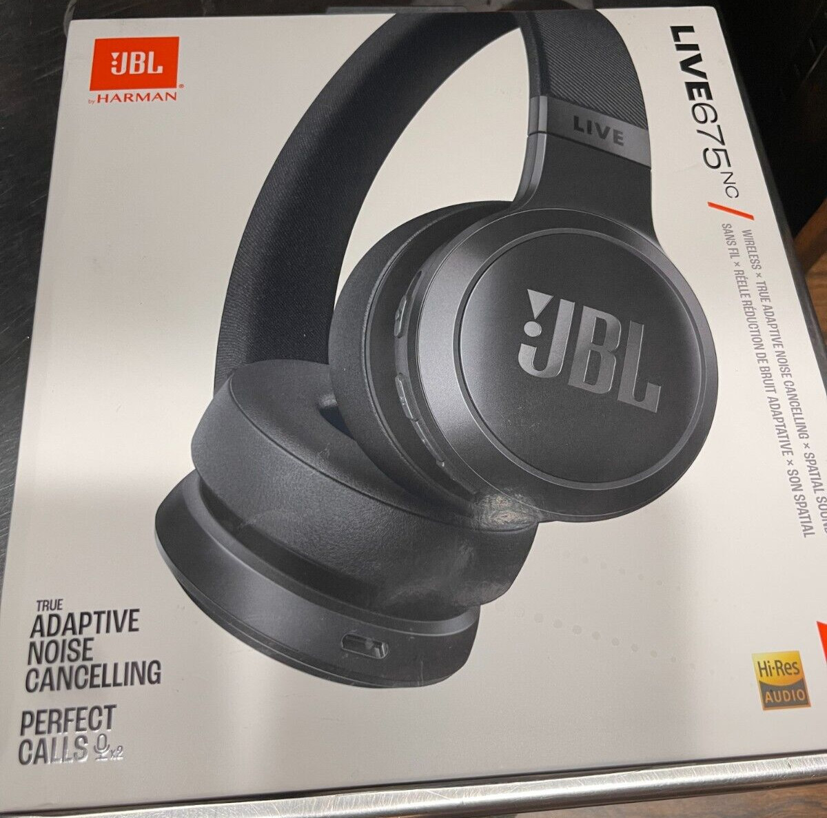 JBL Live 675NC Wireless Noise-Cancelling On-Ear Headphones – Open Box