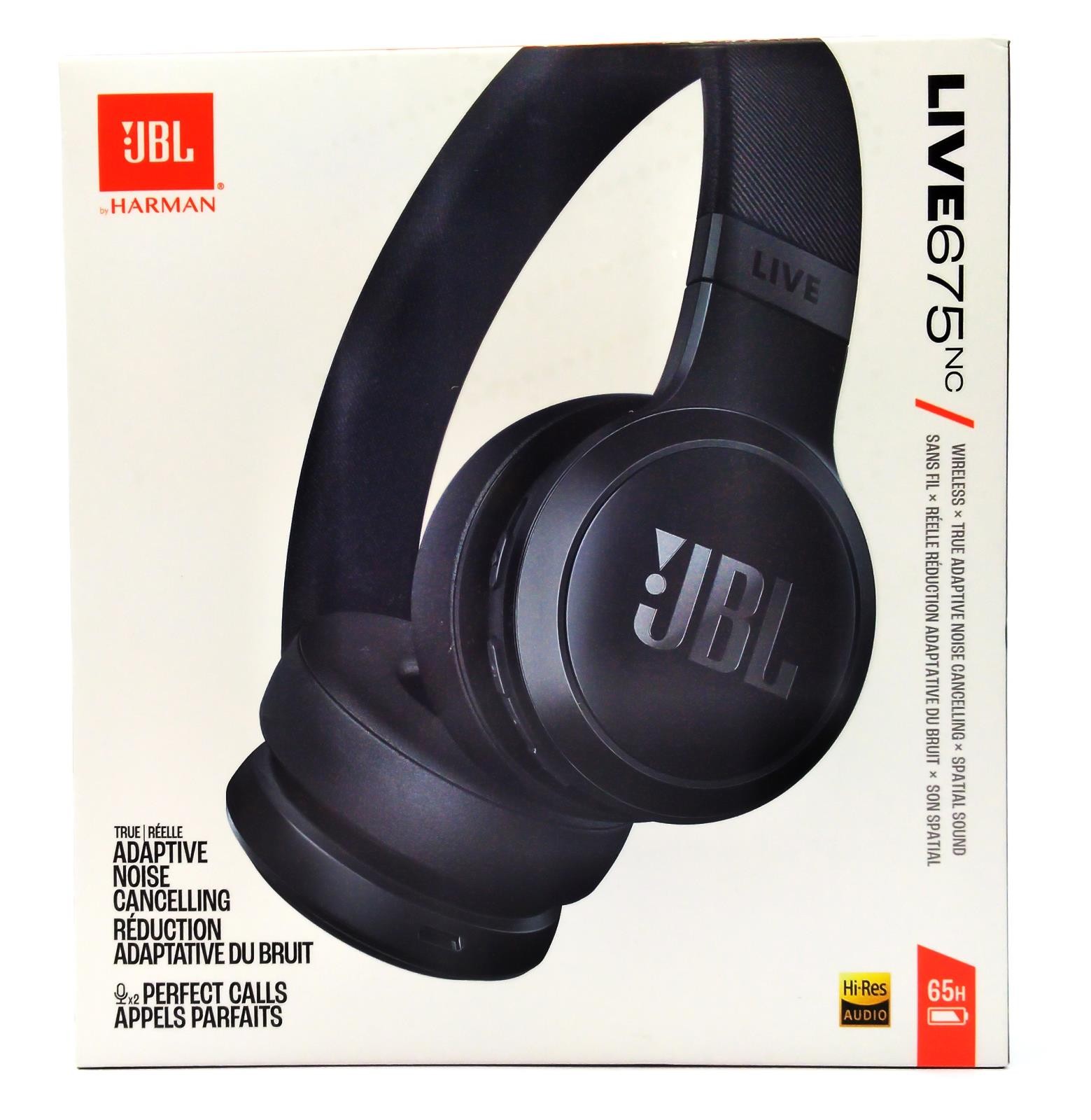 JBL Live675NC Wireless Headphones Adaptive Noise Cancelling by HARMAN Black