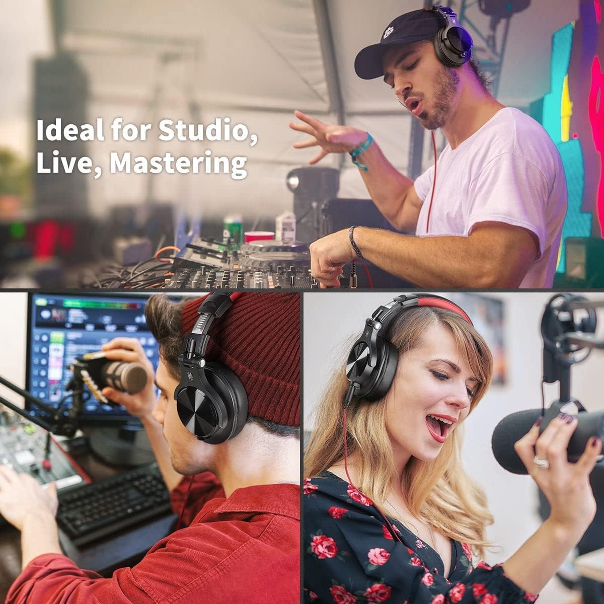 Hi-Res Studio Over Ear Headphones Wired 40mm Drivers SharePort Noise Isolating