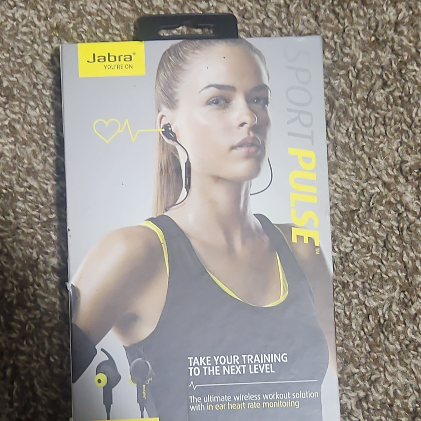 Jabra Sport Pulse Bluetooth Wireless In-Ear Earbuds, Black/Yellow
