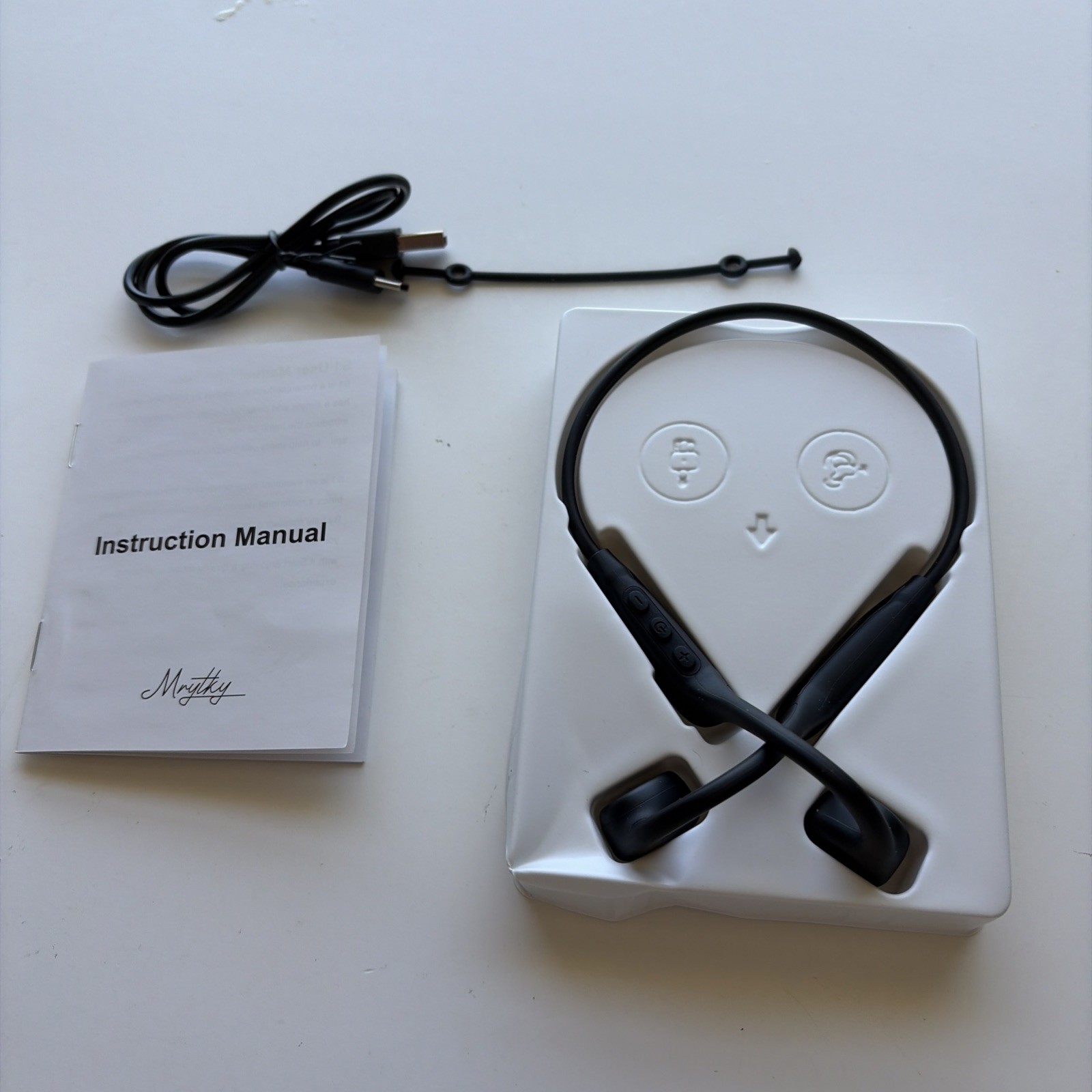 MRYTKY Bone Conduction Headphones,Open Ear Headphones Bluetooth5.4 with Mic