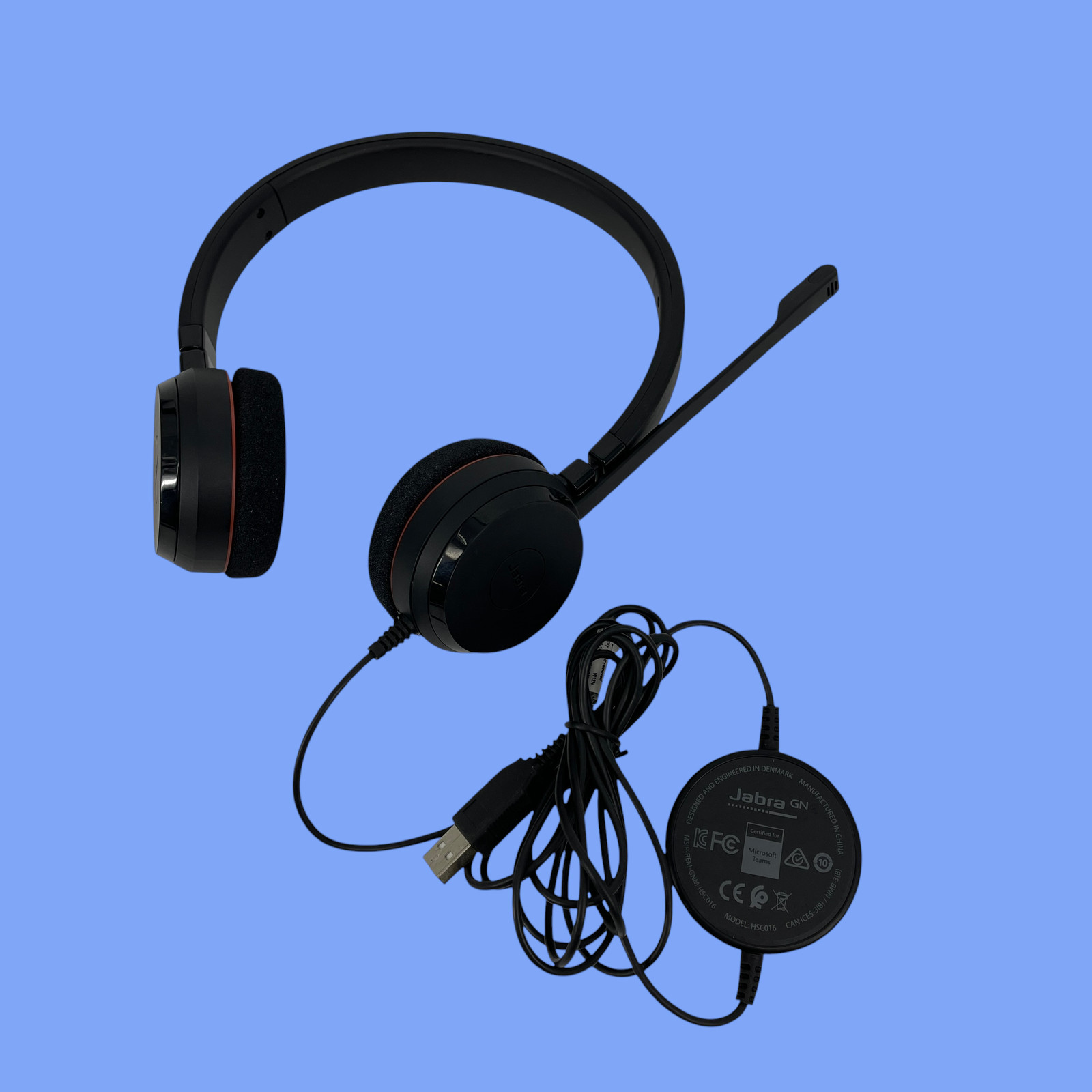 25 x Jabra Evolve 20 HSC016 USB-A Stereo Headsets with In-Line Control