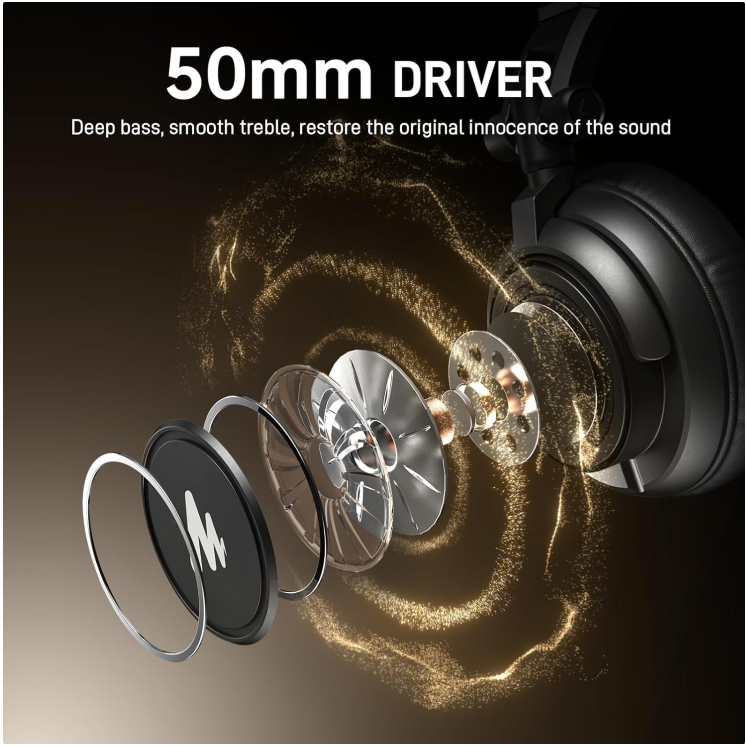 Over Ear Studio Headphones with 50mm Drivers and 3.5mm Jack