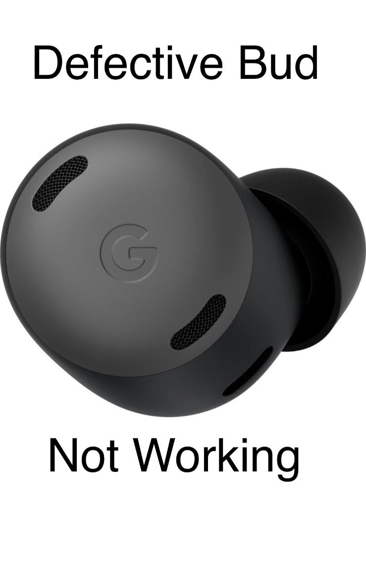 Google Pixel Buds Pro Replacement RIGHT Side Charcoal (R)– DEFECTIVE
