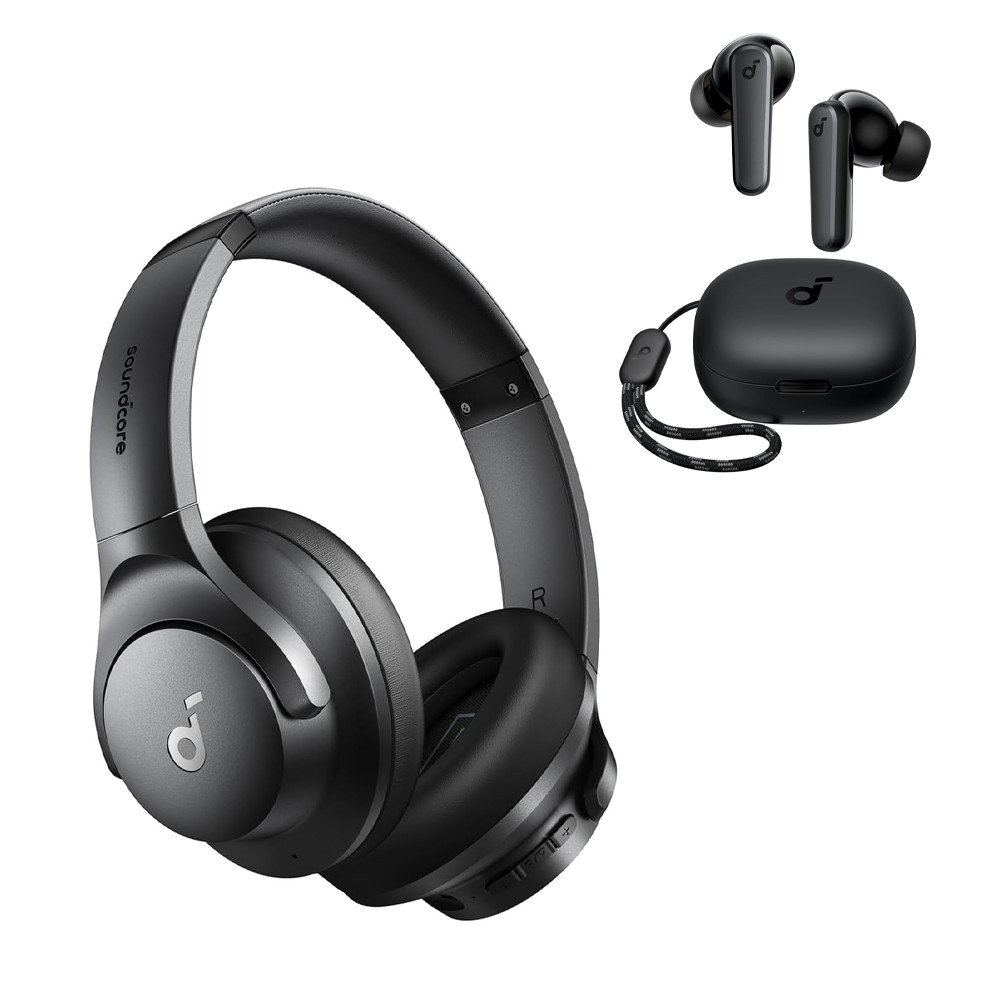 Soundcore by Anker Q20i Noise Cancelling Headphones+ P20i True Wireless Earbuds