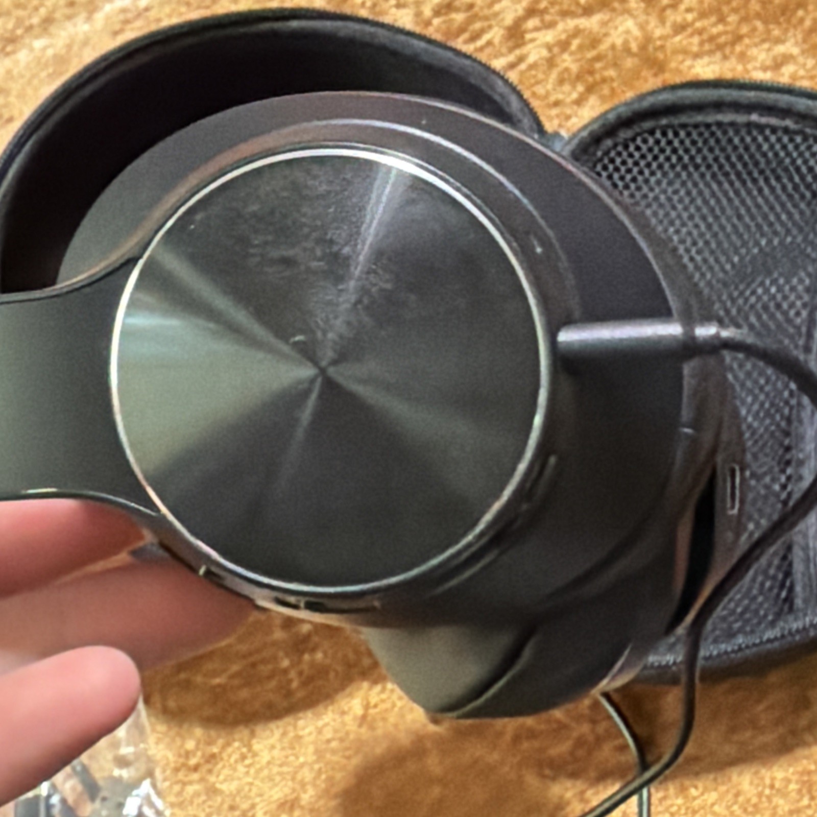 Vankyo Over-Ear Headphones Black with Zipper Carrying Case and Audio Cable