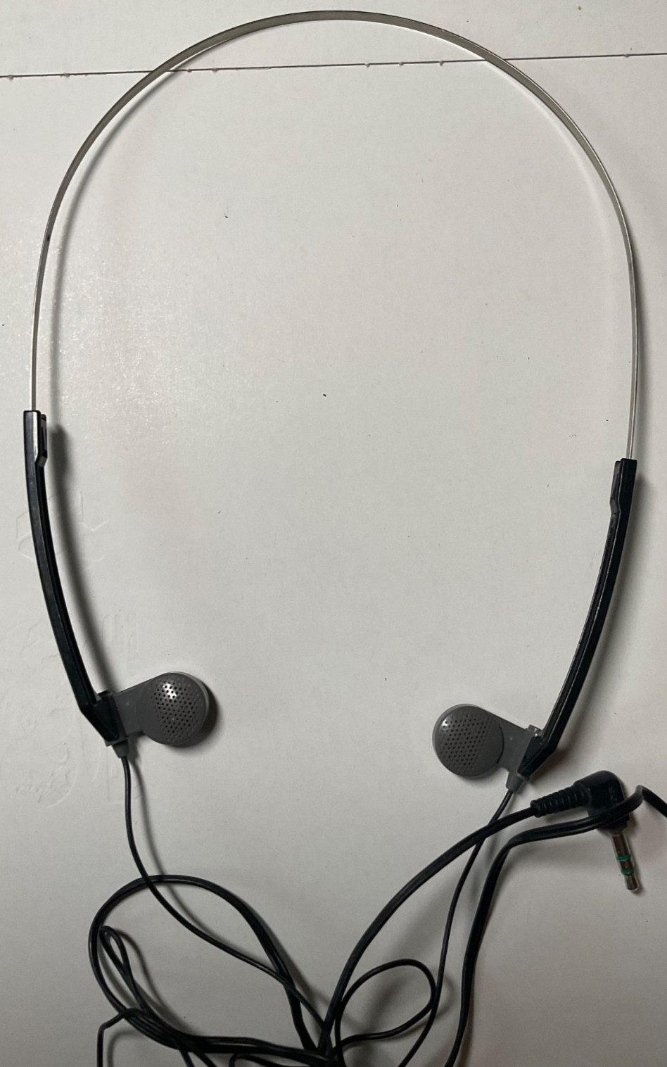 Vintage Sony Walkman MDR-W10 Headphones Metal Headband Black TESTED & WORKING