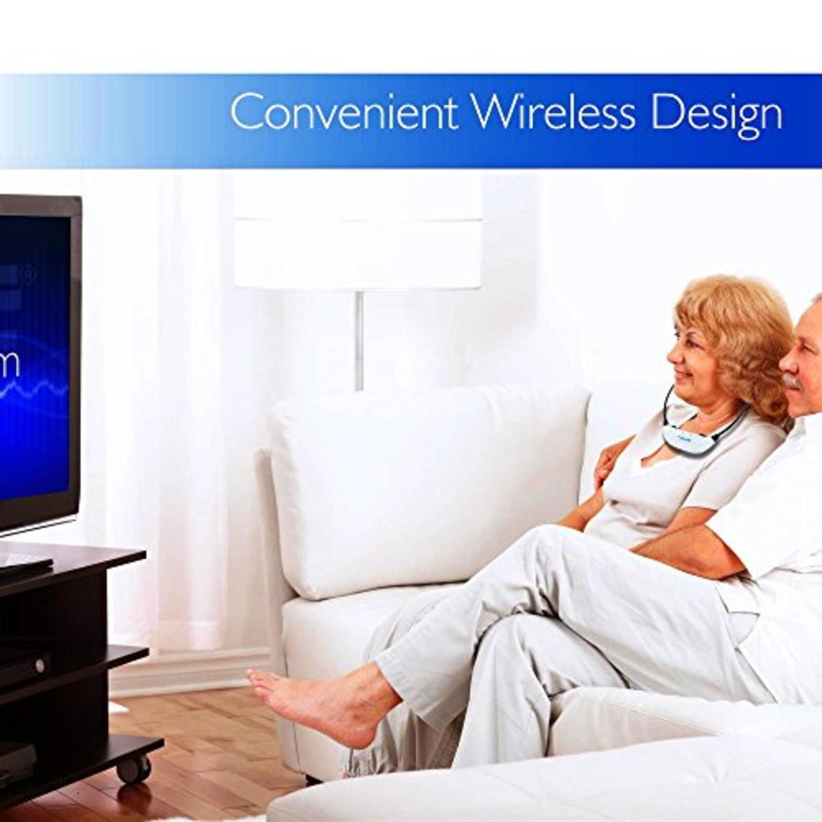Pyle Bluetooth Wireless TV Amplifier Headset, Noise-Canceling, Rechargeable