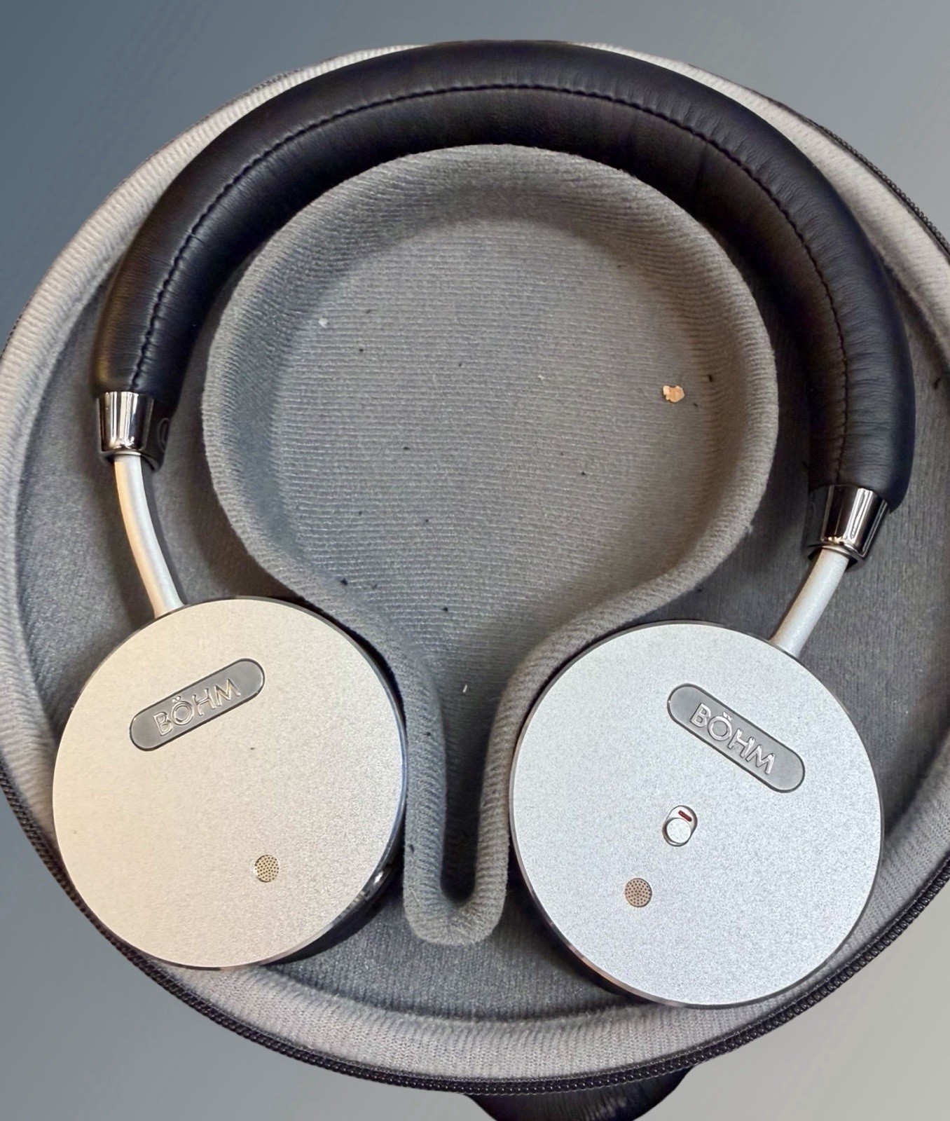 BÖHM B66 Wireless Bluetooth ANC Over-Ear Headphones Silver/Black w/ Case