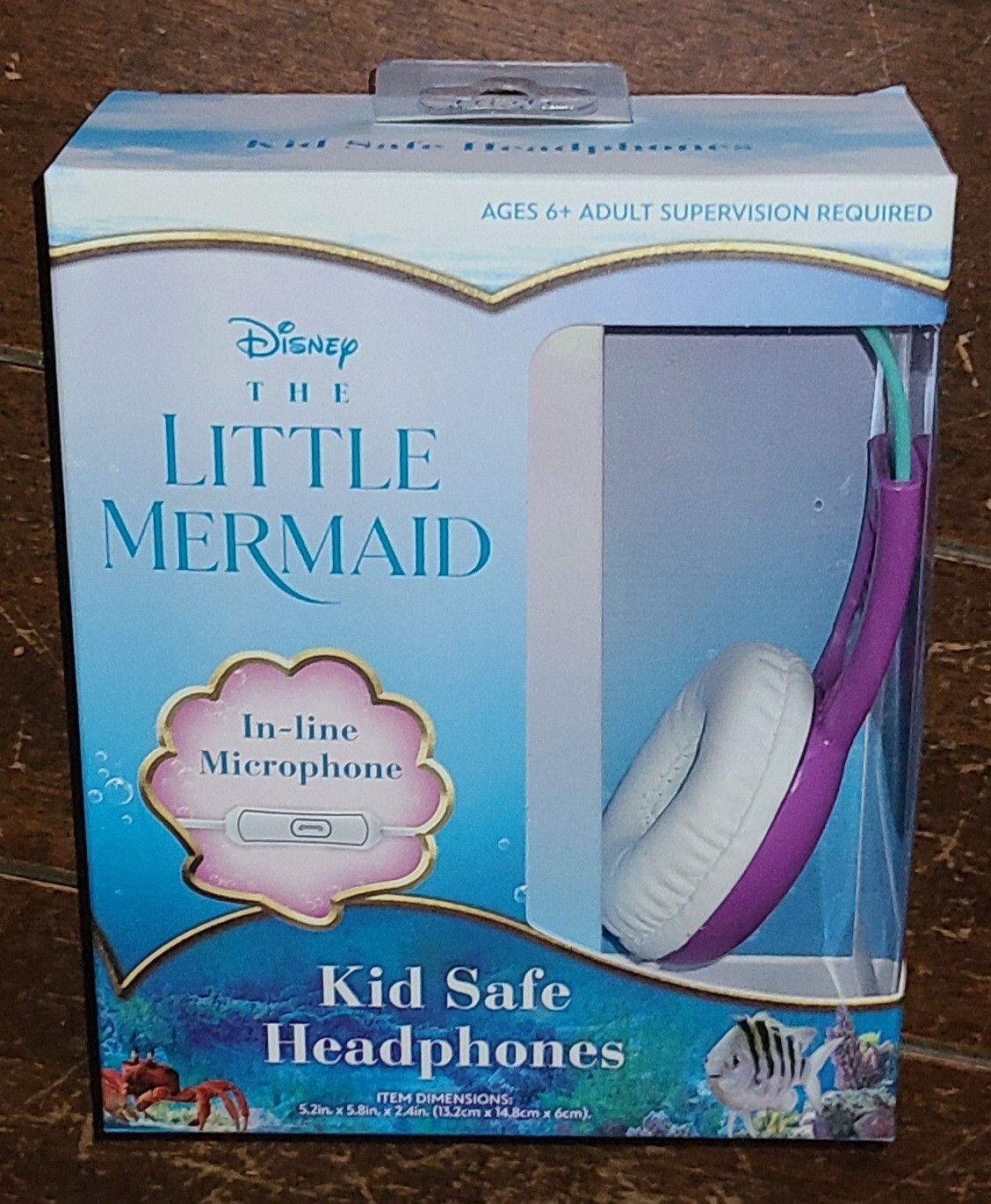 Disney’s LITTLE MERMAID Kid Safe Headphones! In-Line Microphone #KI061523