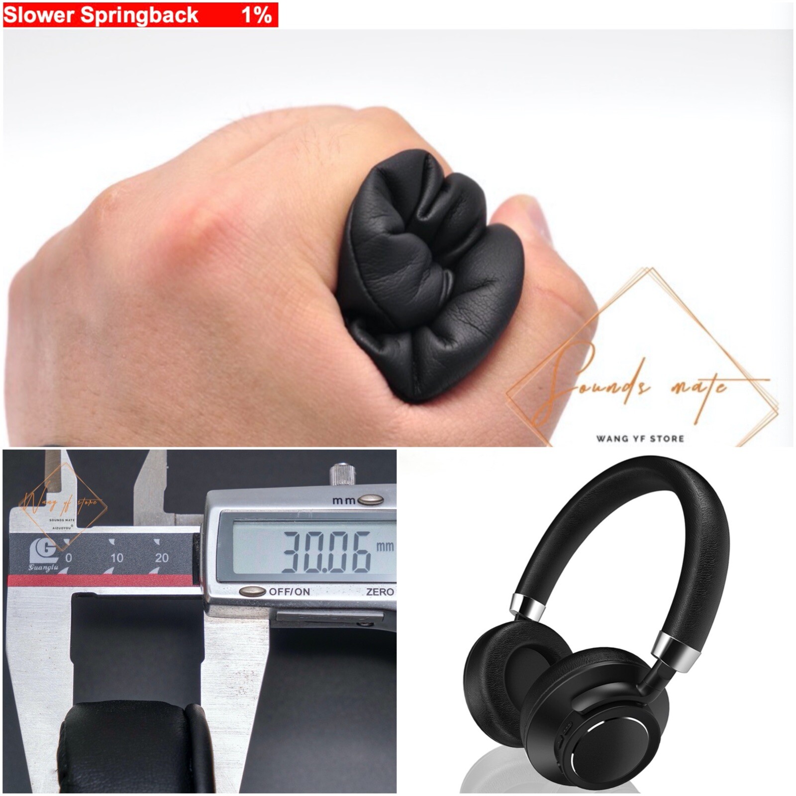 Super Thick Soft Memory Foam Ear Pads Cushion For HOCO W10 BT Headphones