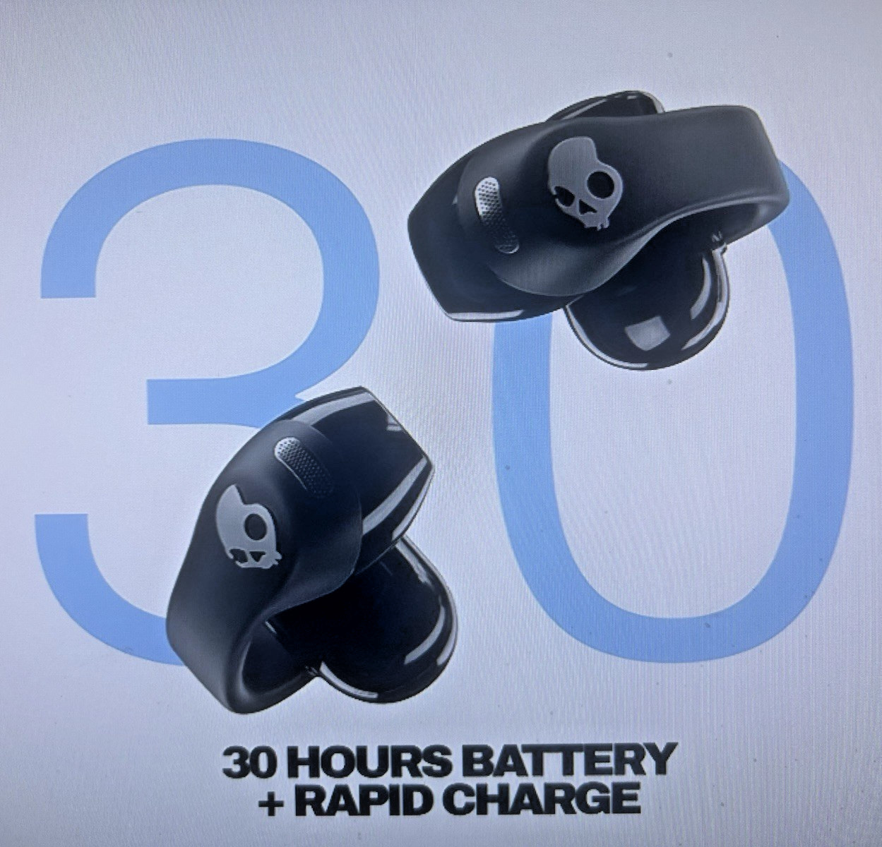 Skullcandy Push 720 Open XT Bluetooth Wireless Open-Ear Ear-Hook Earbuds Blk NEW