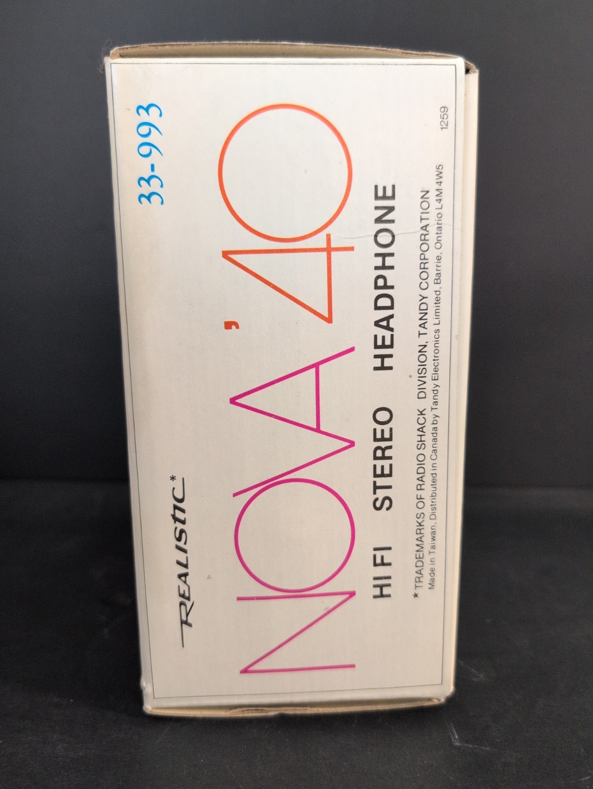 Vintage Realistic NOVA 40 HI FI Stereo Headphones Cat. No. 33-993 Free Ship!!