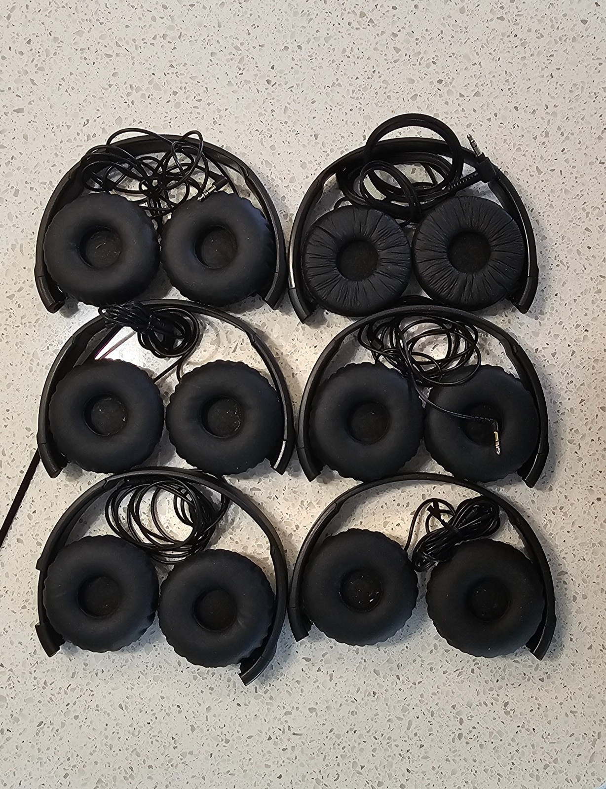 Sony MDR-ZX110NC On-Ear Wired Noise Cancelling Headphones – Lot of 6 Used
