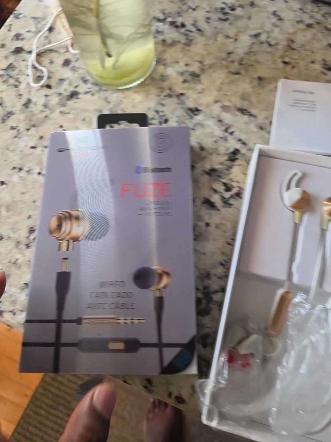 Fitbit Flyer Wireless Fitness Bluetooth Headphones- White plus Bonus Headphone