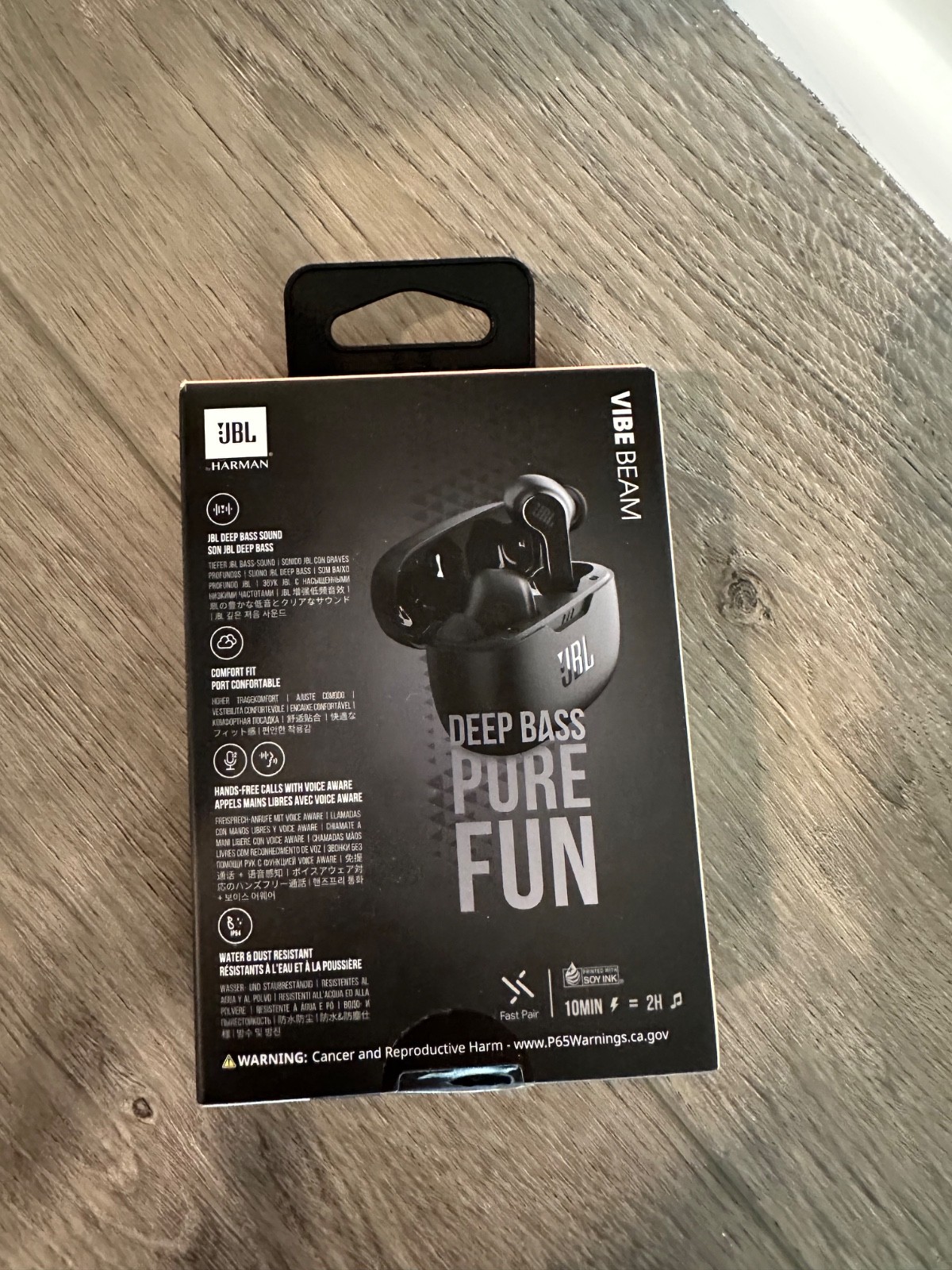JBL Vibe Beam True Wireless Bluetooth Earbuds – Black