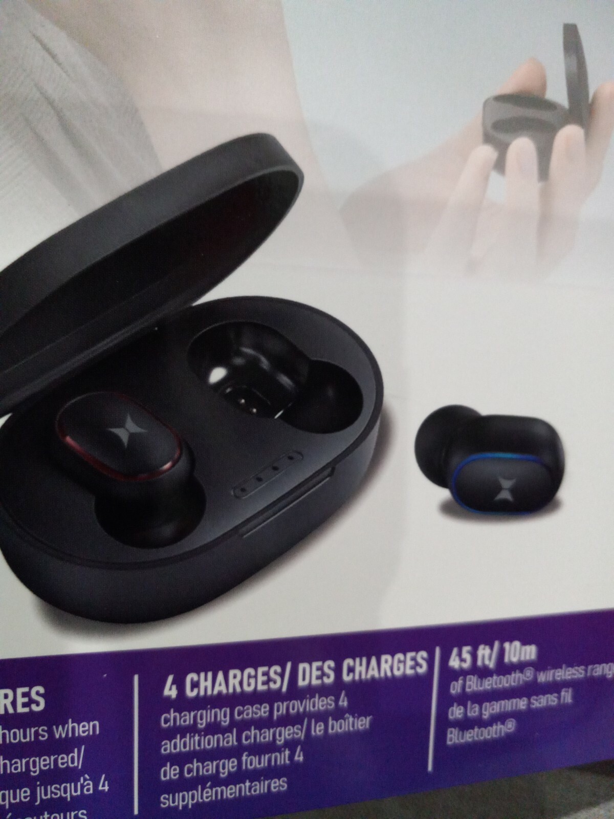 New! Aria True Wireless Earbuds by Xtreme Sound TWS Series Black Charging Case!