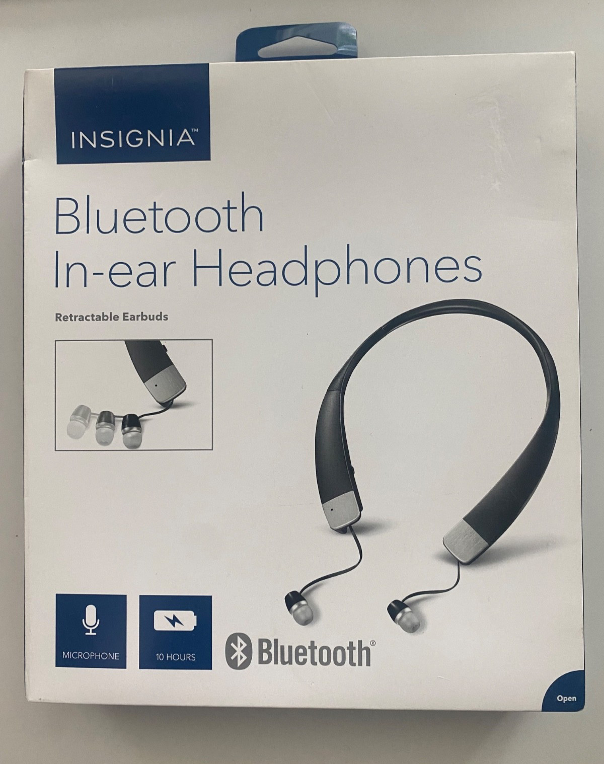 Insignia Wireless Bluetooth In-Ear Behind-the-Neck Headphones w/ Mic – Black