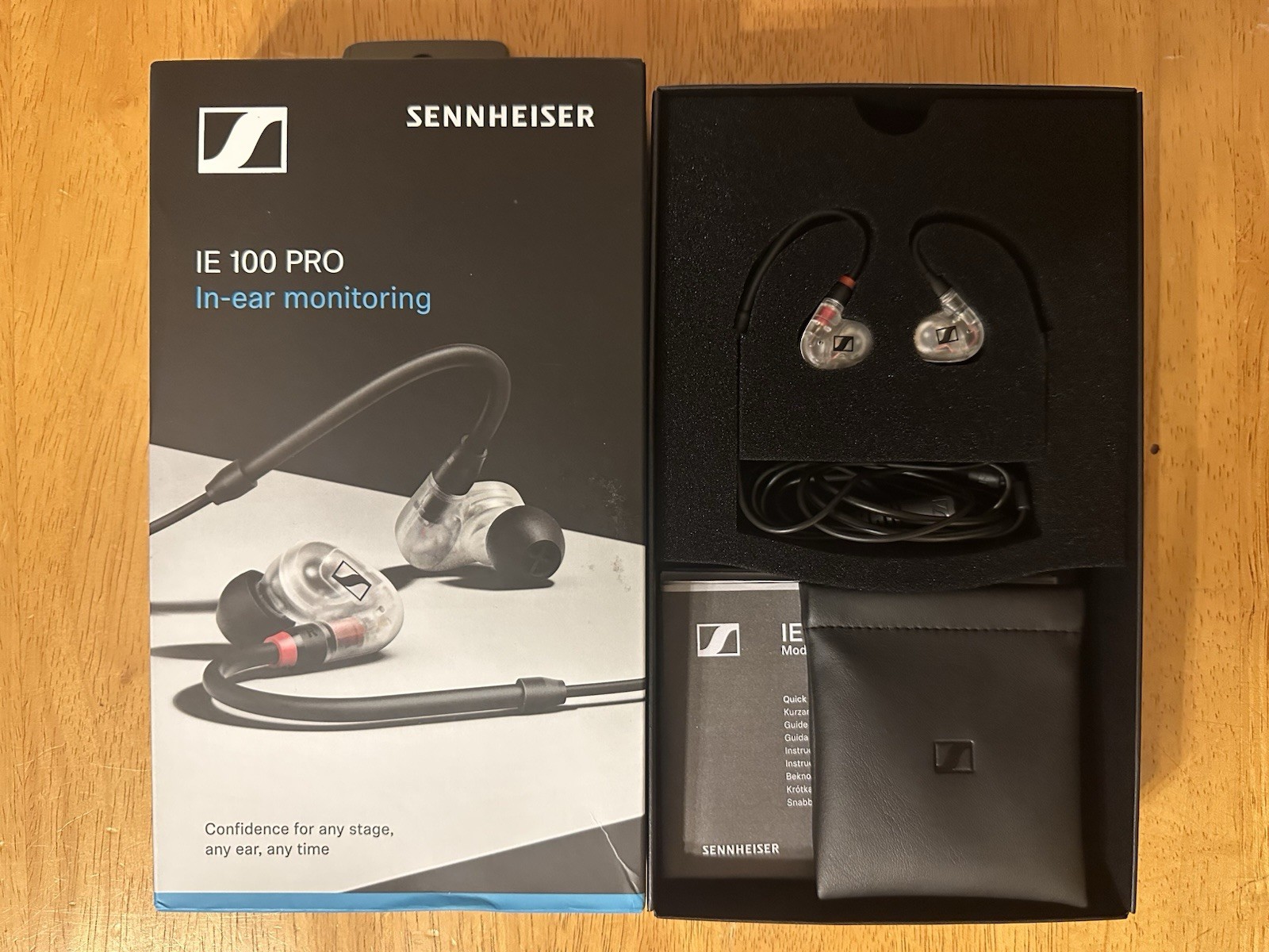 SENNHEISER “IE 100 PRO” In-ear monitoring ear phones New Open Box Clear
