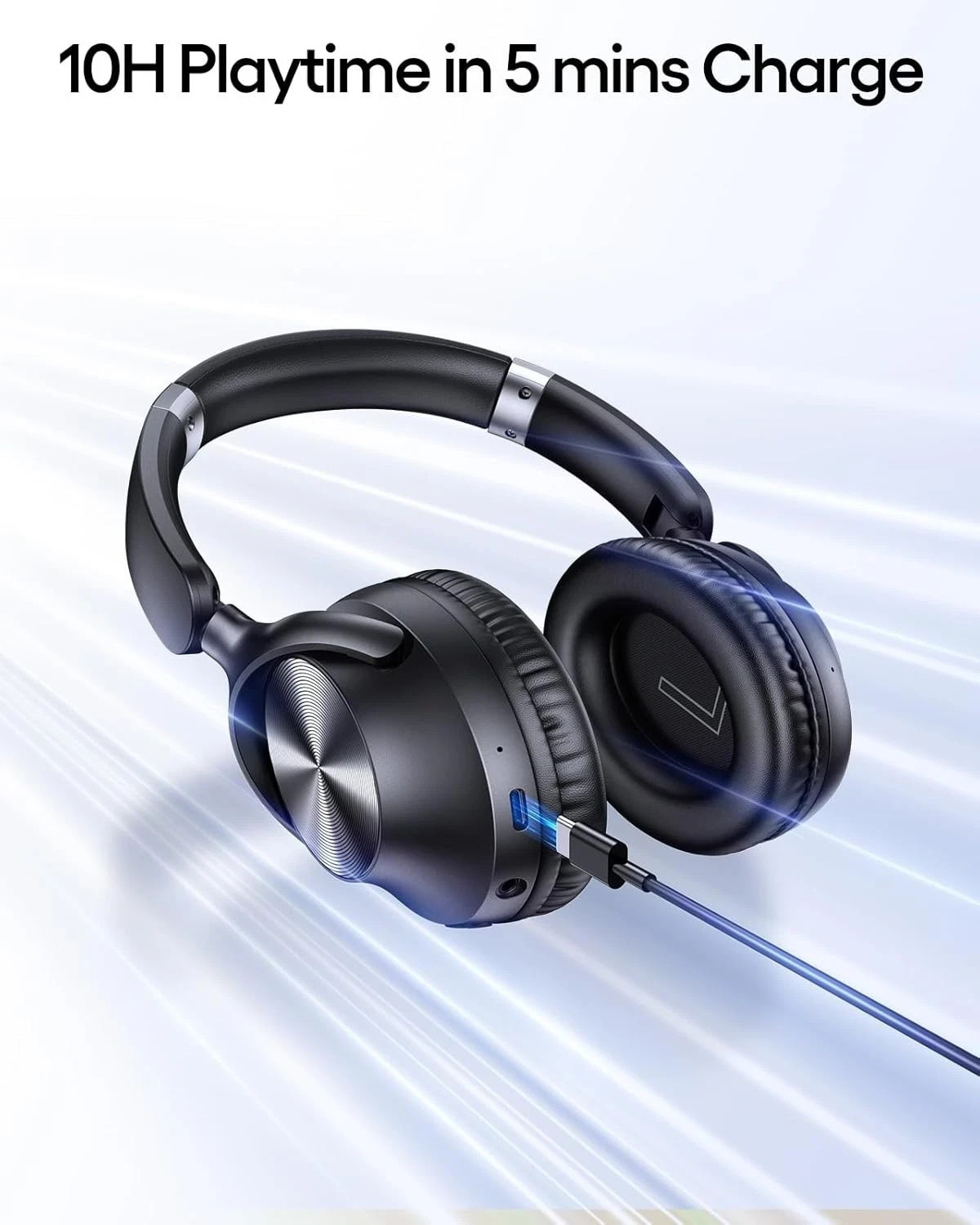 TAGRY Hybrid Active Noise Cancelling Headphones 100H Playtime Wireless Bluetooth