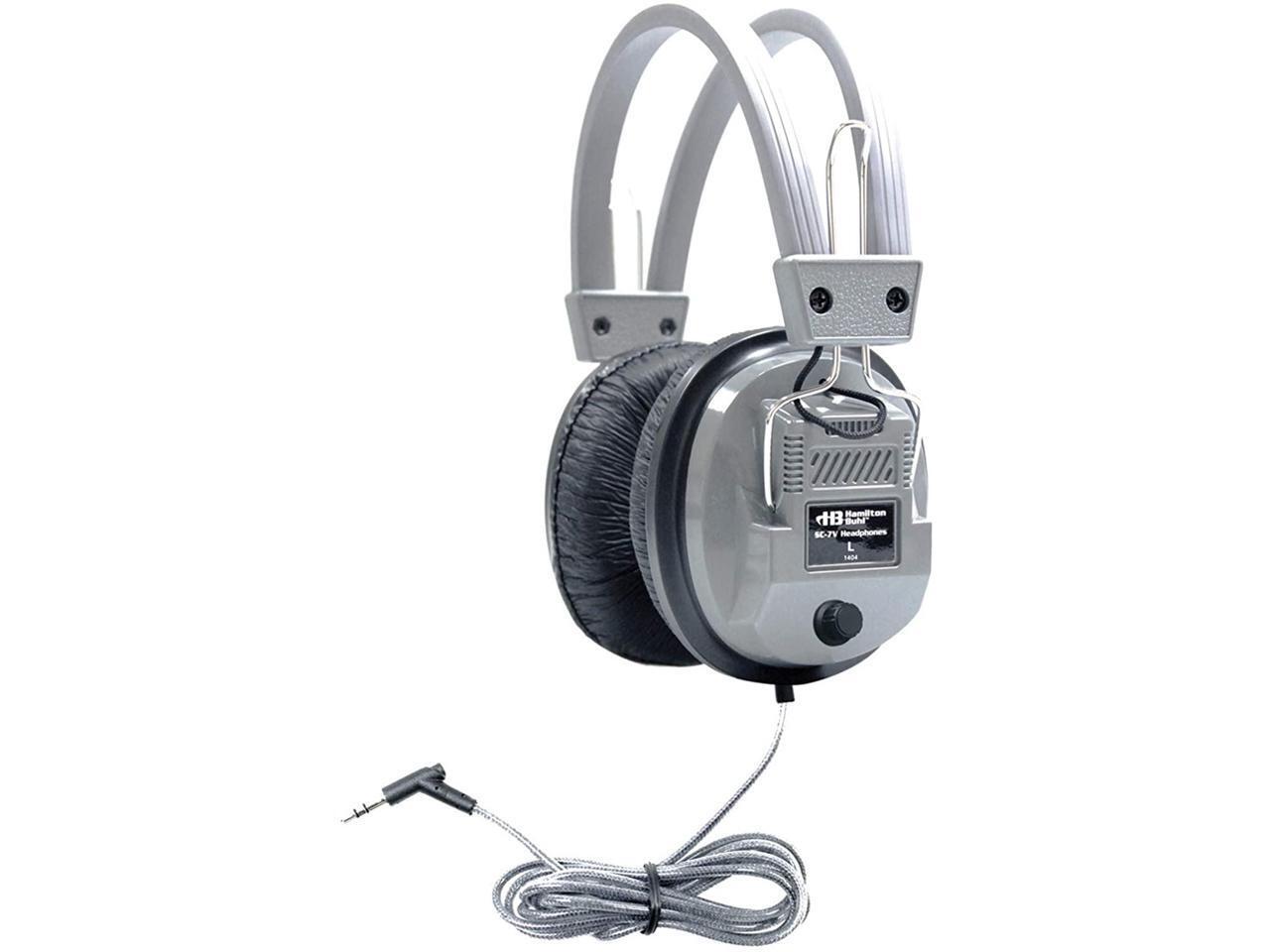HamiltonBuhl SC-7V SchoolMate Deluxe Stereo Headphone with 3.5mm Plug & Volume C