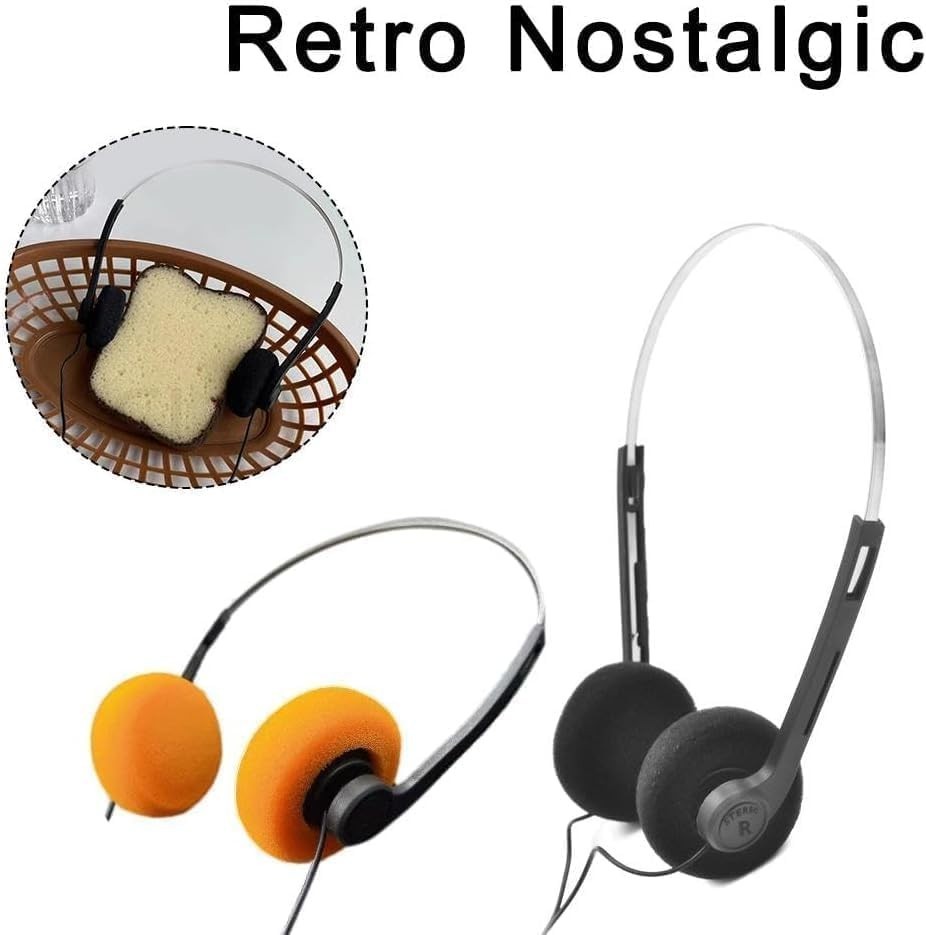 Vintage-Inspired Orange Over-Ear Headphones for Stylish Audio Enthusiasts