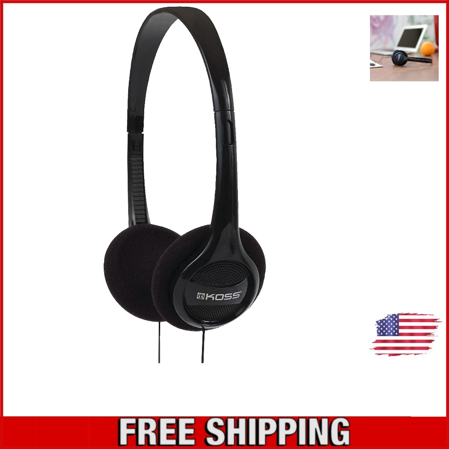 Affordable Minimalist Black Headphones – Lightweight On-Ear Design for All Ages