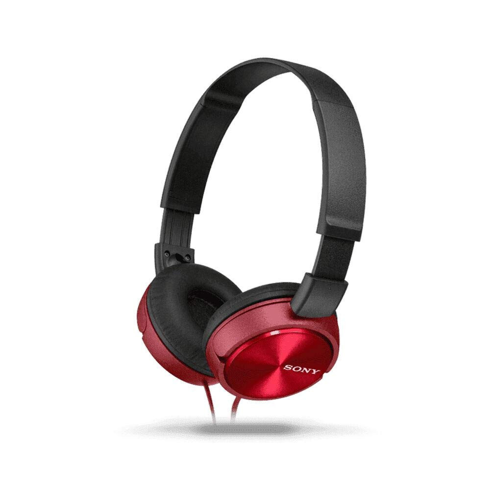 Sony MDR-ZX310AP On-ear Wired Sound Monitoring Headphones with mic,Color -Red,NW