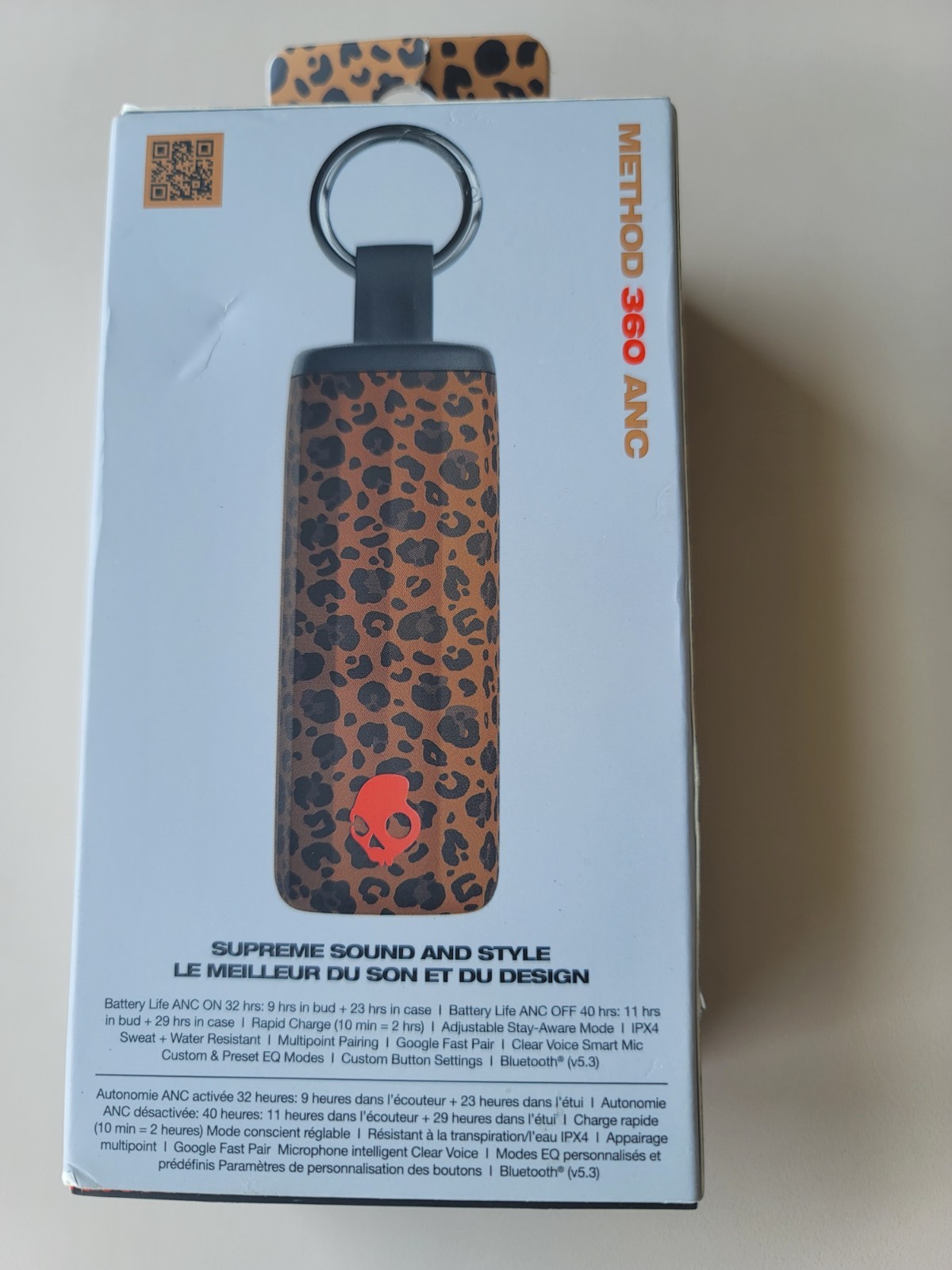 Skullcandy Method 360 ANC Wireless Bluetooth Earbuds Leopard
