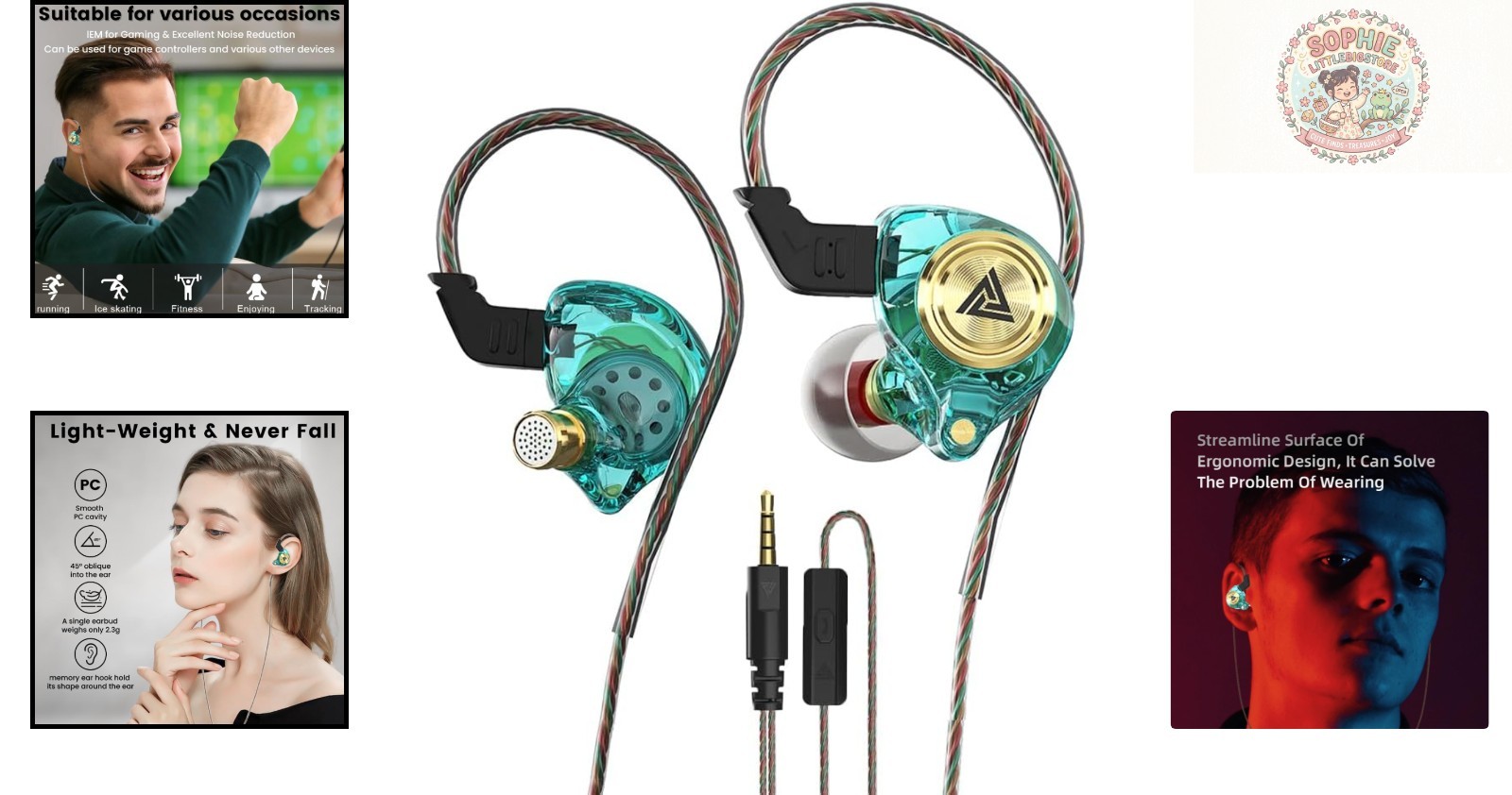 High Fidelity Wired Earbuds with Detachable Cable – Perfect for Music & Gaming