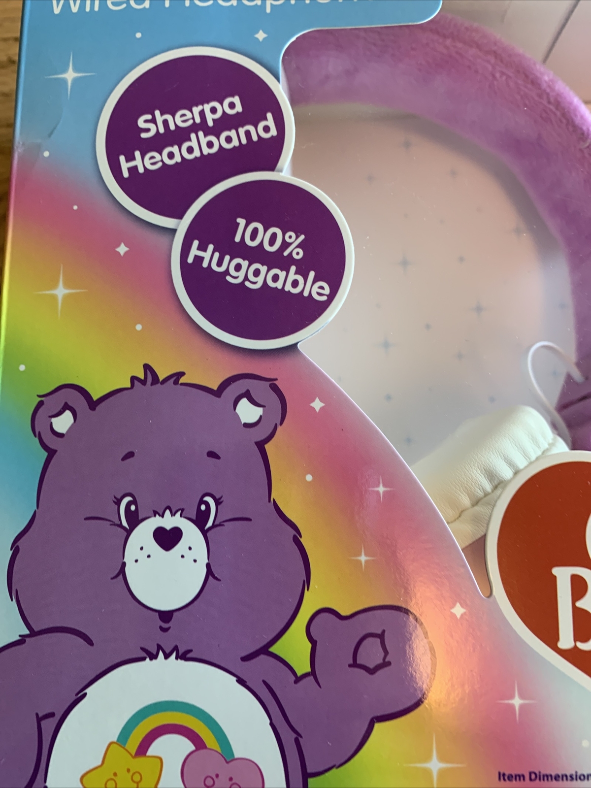 Care Bears BEST FRIEND BEAR Wired Headphones w/Sherpa Headband (2023, Cloudco)