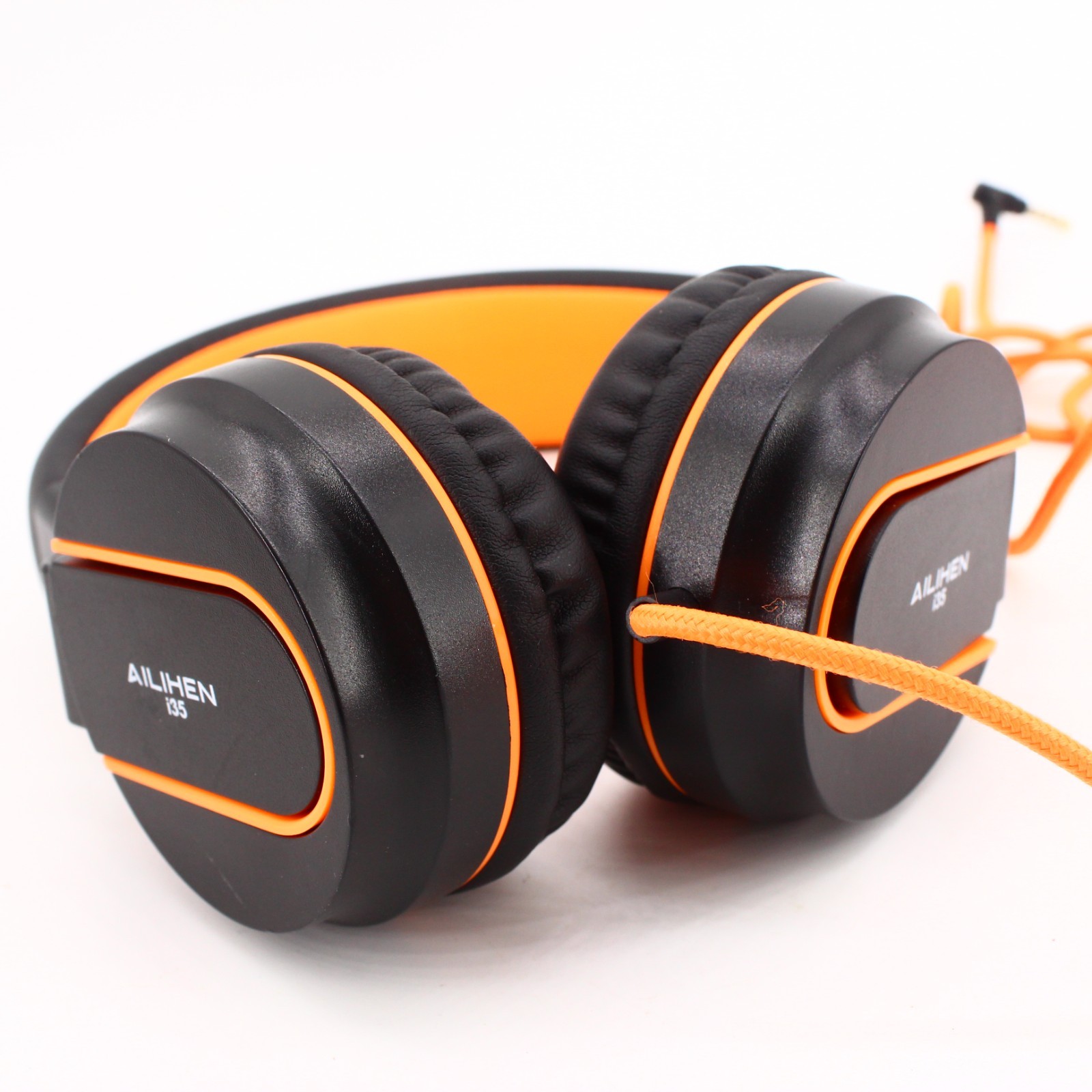 AILIHEN I35 Kids Headphones Wired On Ear 93dB Safe Volume School Black