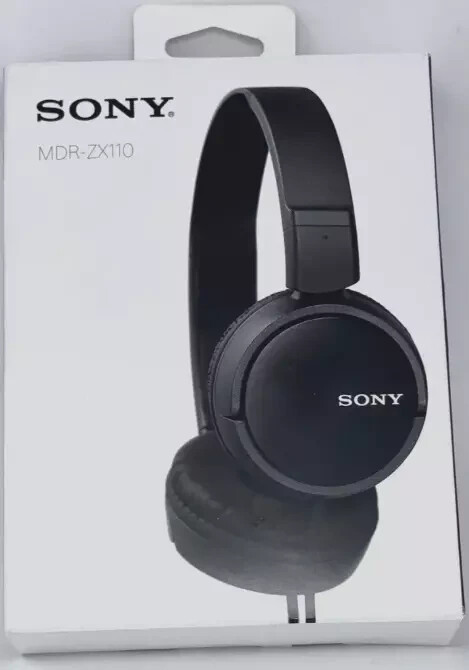 Sony MDR-ZX110 Wired On-Ear Headphones, Black – Money Back Guarantee !