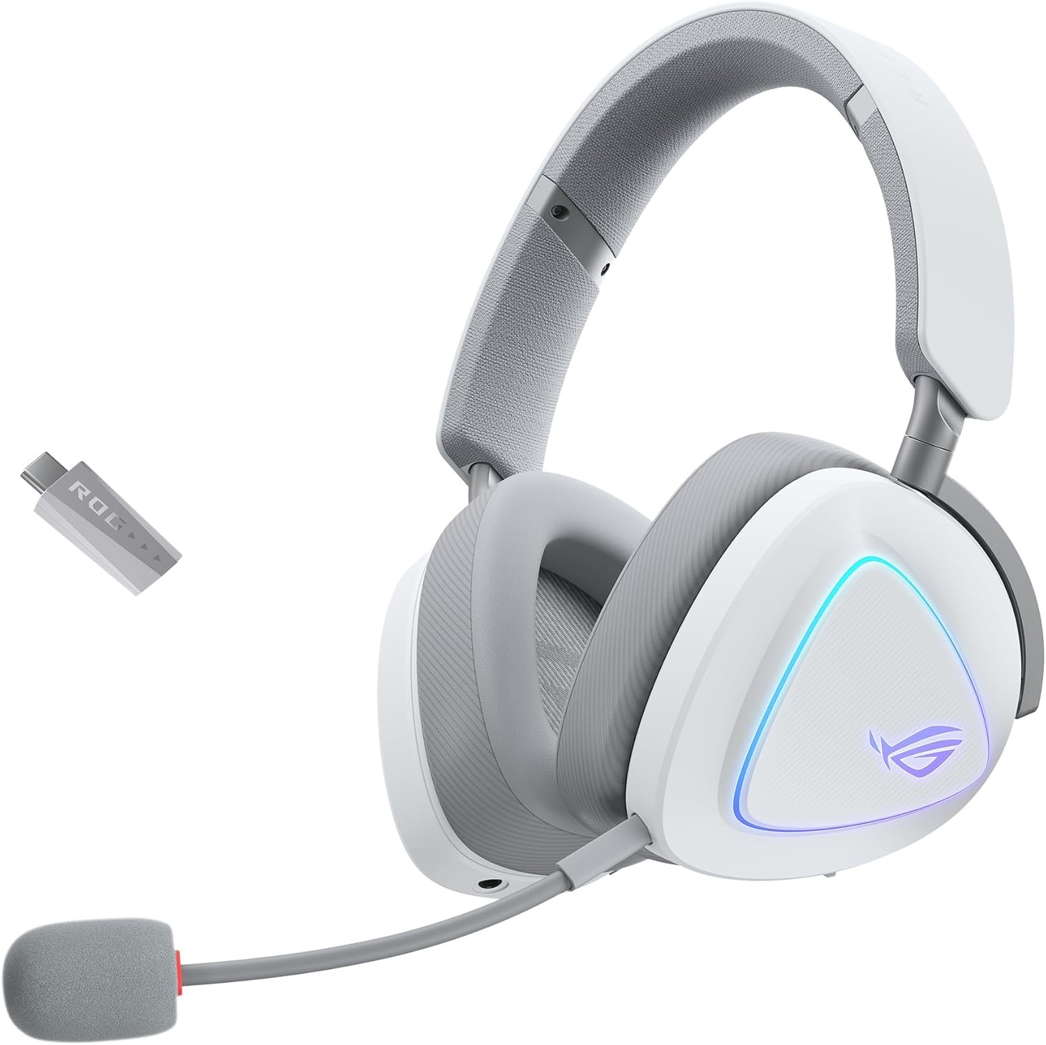 ASUS ROG Delta II Wireless Gaming Headset White 110Hr Battery Tri-Mode PC PS5