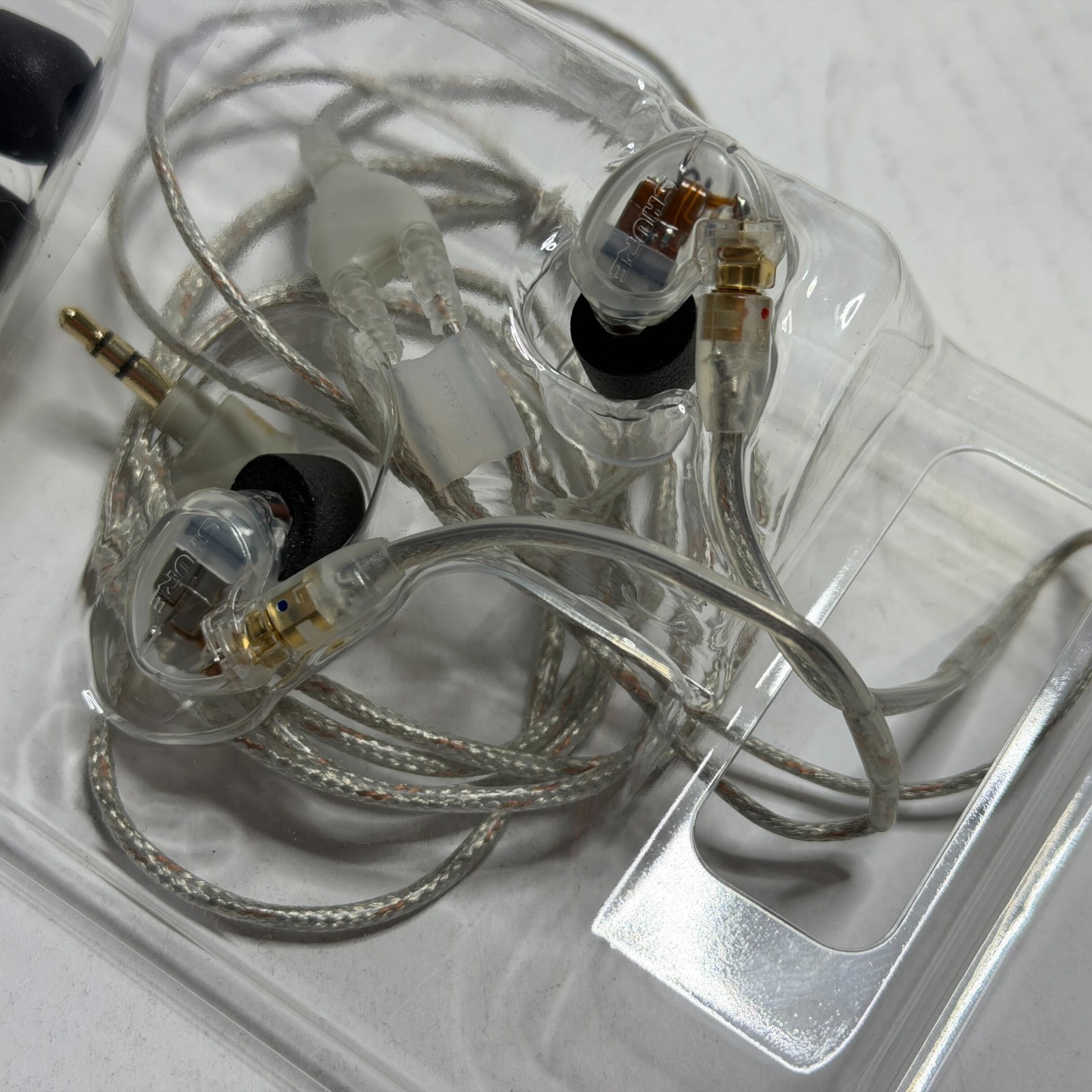 Shure SE425-CL Sound Isolating Earphones Only 3.5mm Cable Clear Authentic Open B