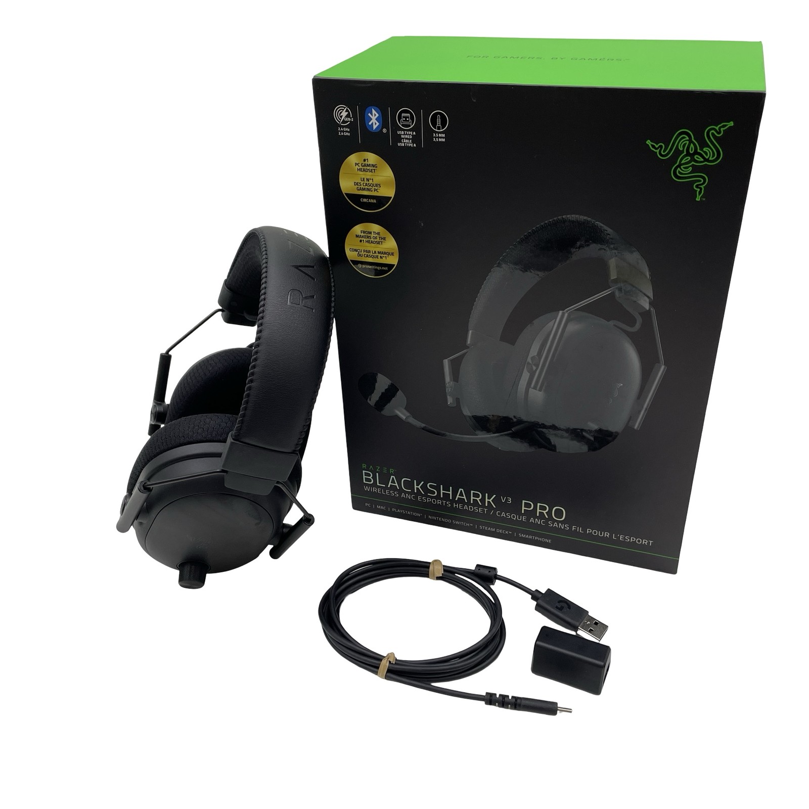 Razer BlackShark V3 Pro ANC Bluetooth Over-Ear Gaming Headset RZ04-0540 #NM9484