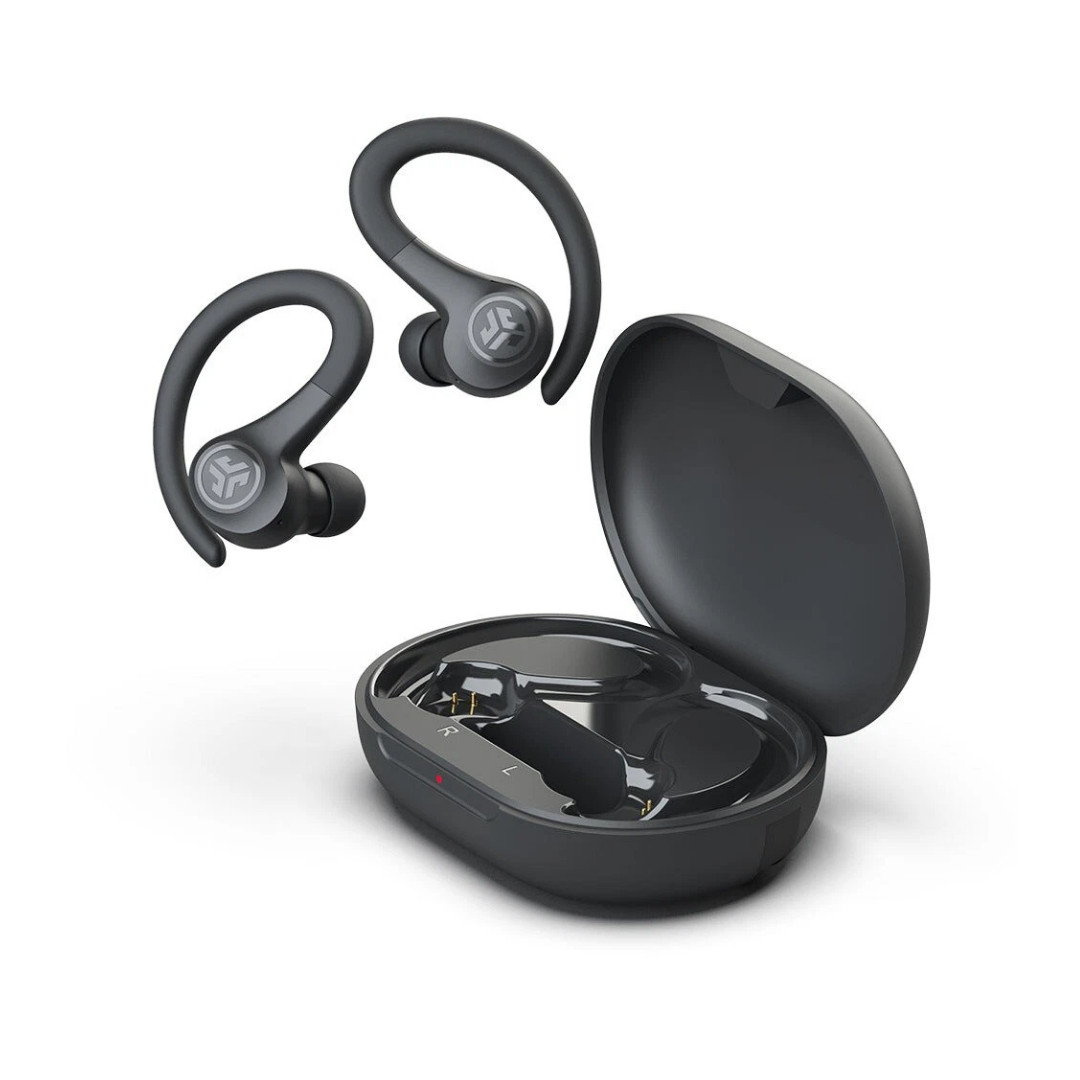 JLab Go Sport Plus True Wireless Earbuds Bluetooth IP55 32H Battery Earhook